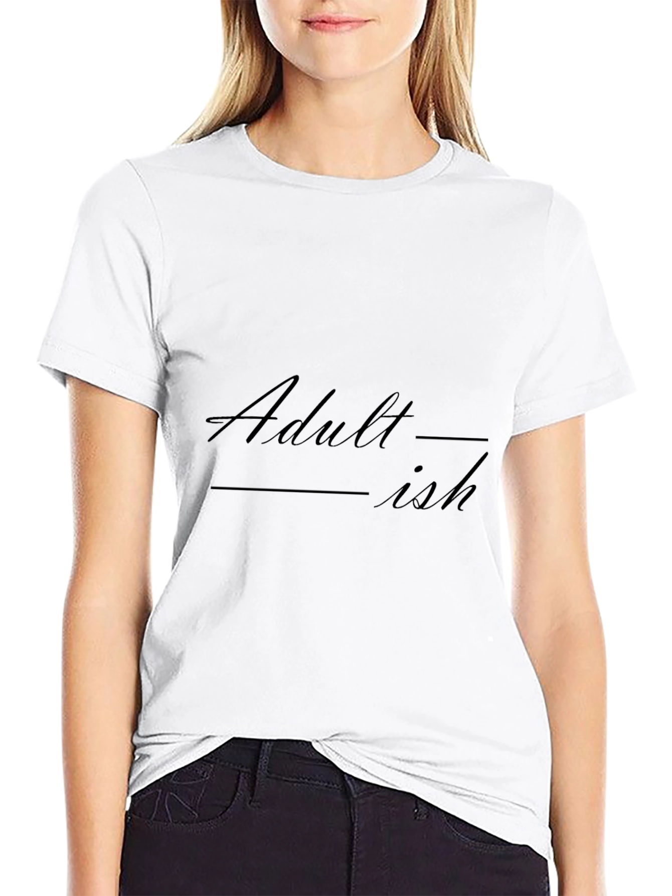 Adult-ish Black Graphic T-Shirt