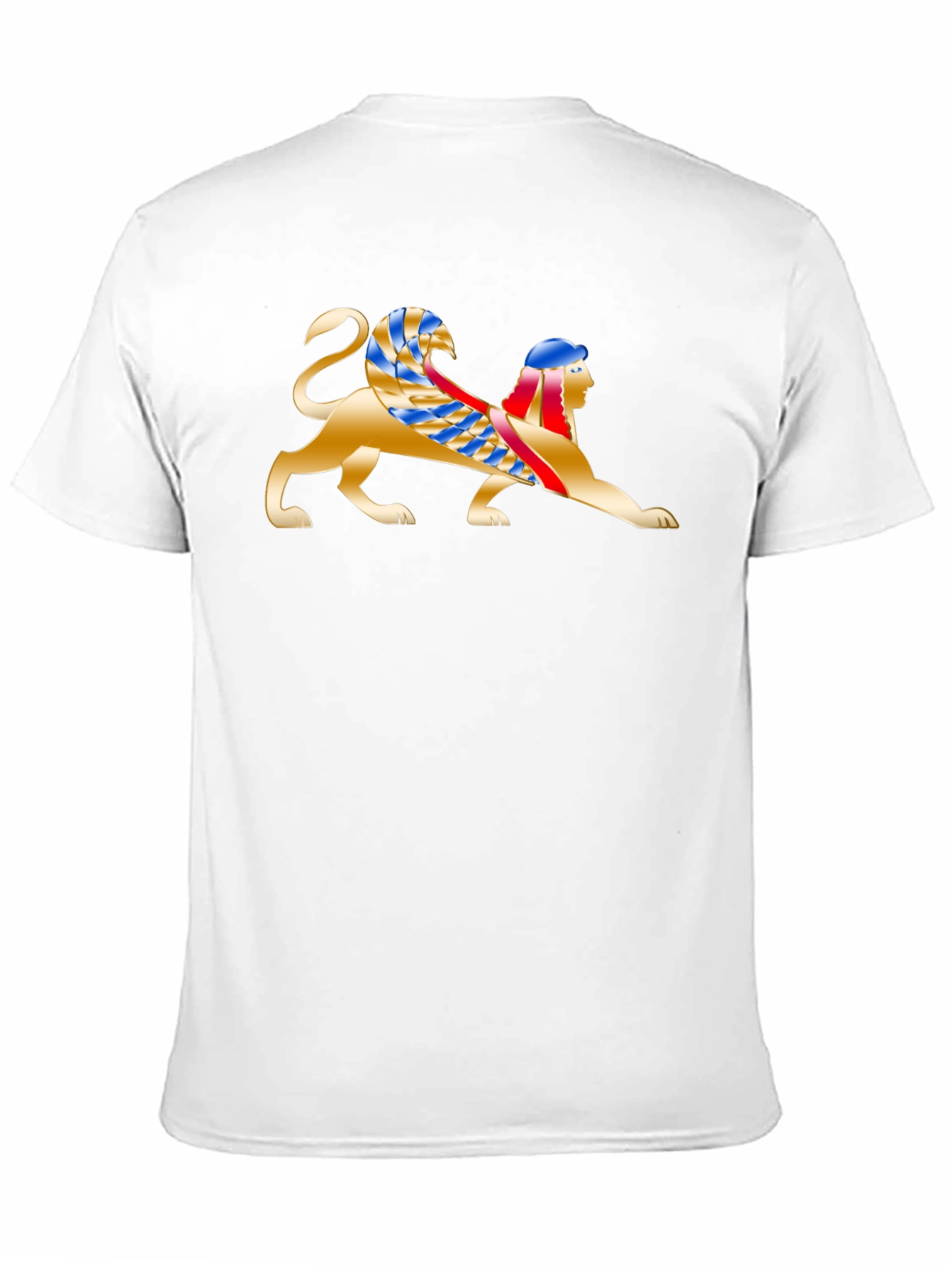 Egyptian Sphinx Graphic Tee - Black Cotton T-Shirt