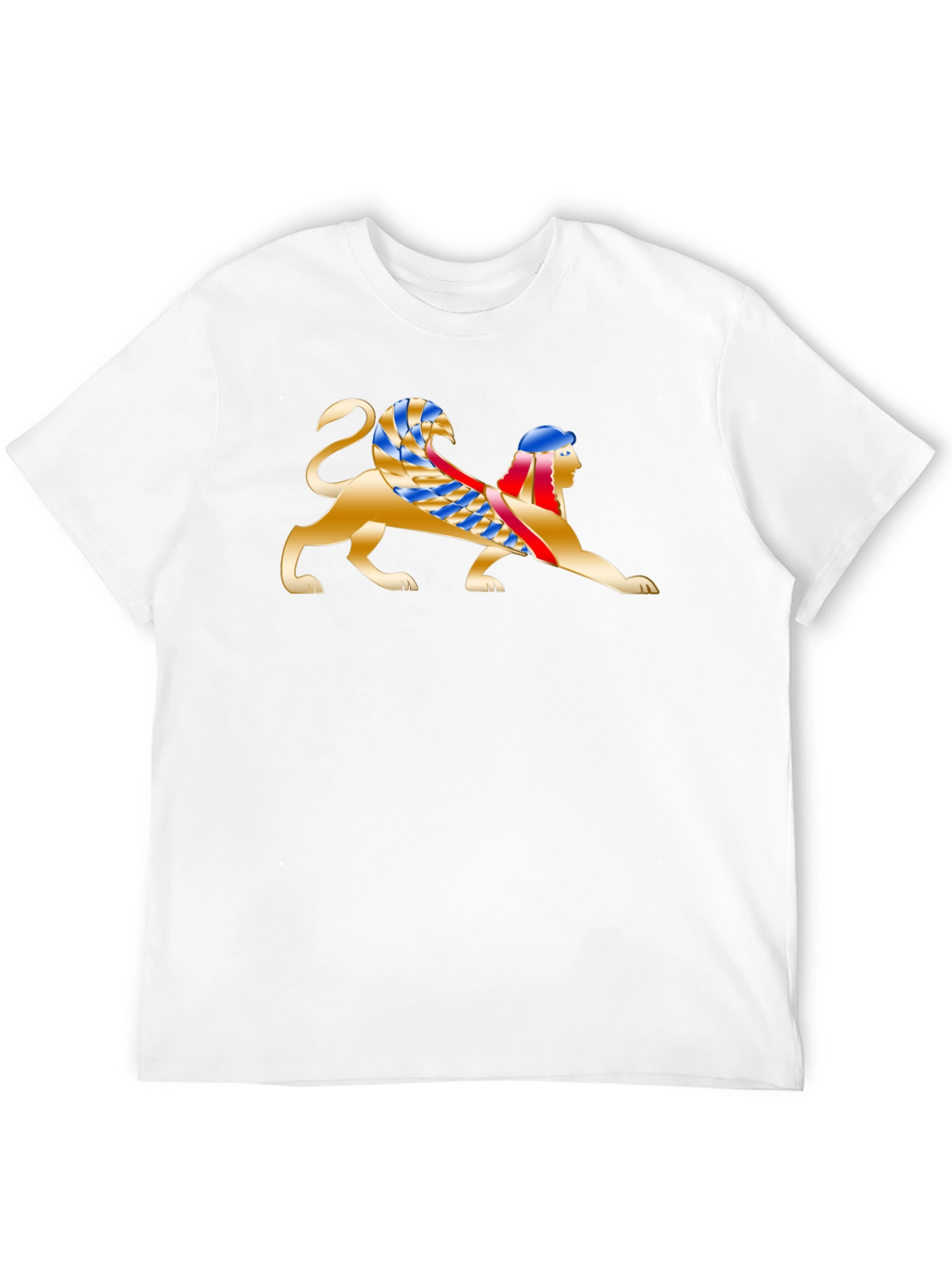 Egyptian Sphinx Graphic Tee - Black Cotton T-Shirt