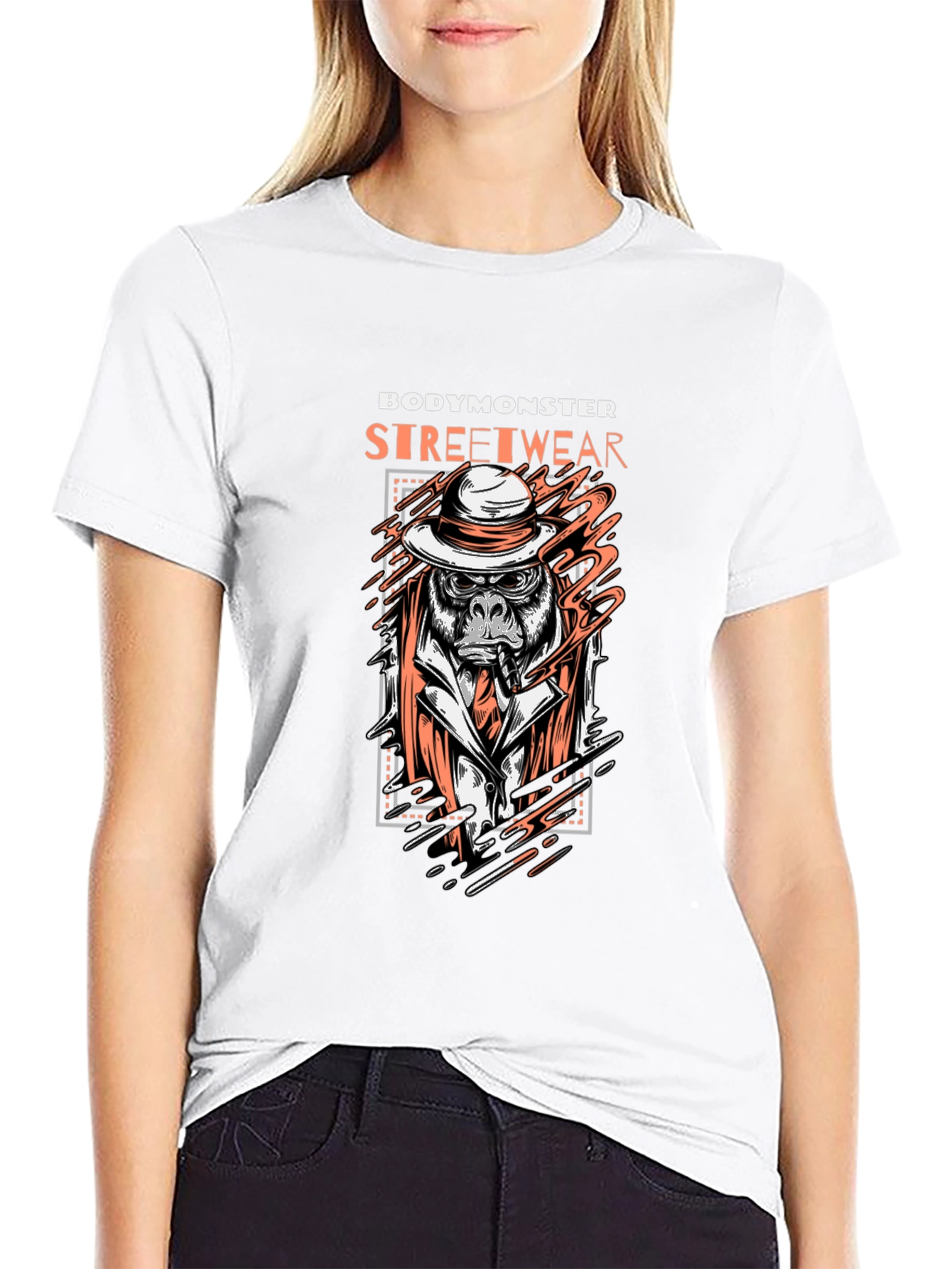 BodyMonster Streetwear Gorilla Graphic T-Shirt