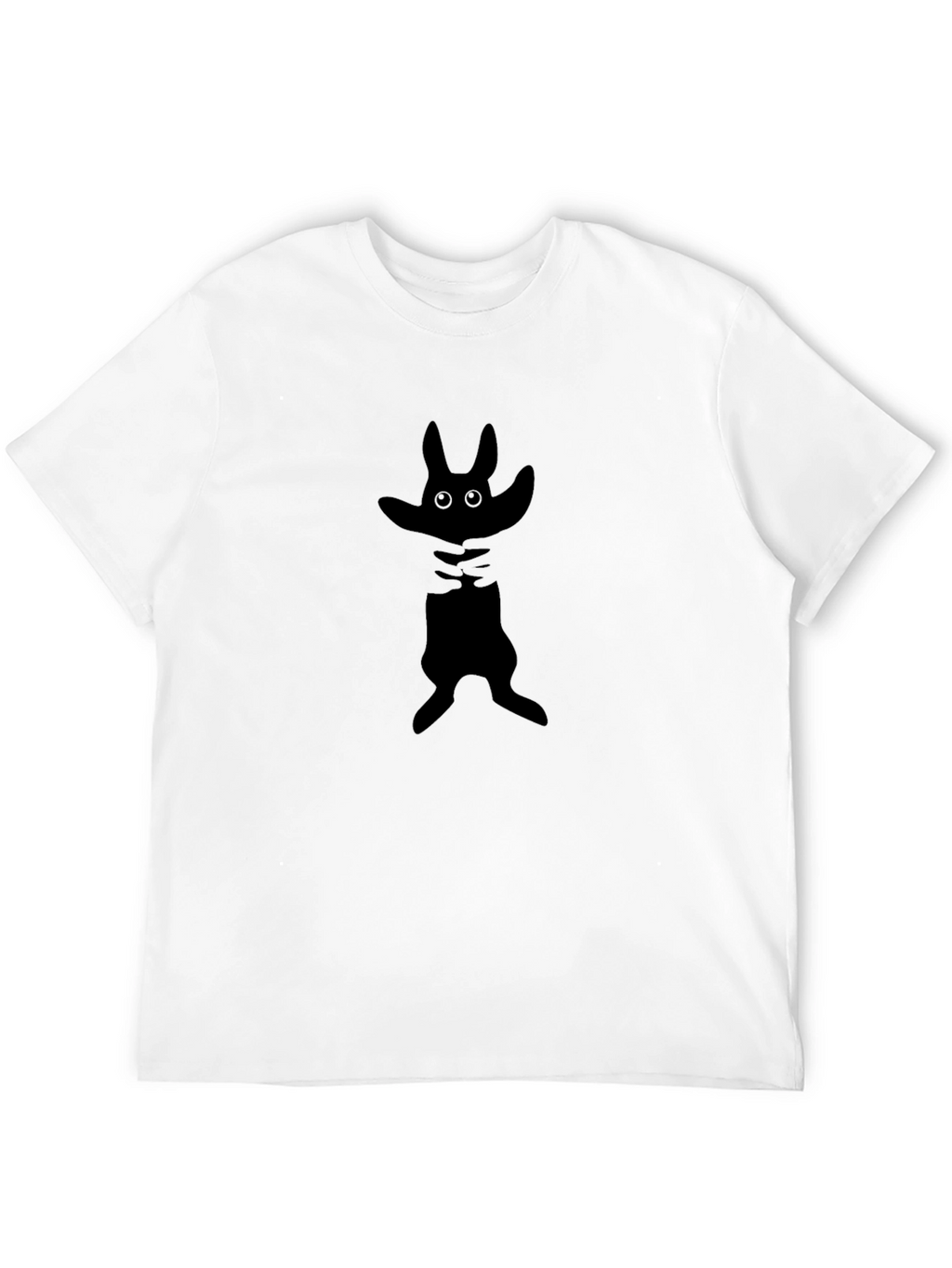 Black T-Shirt with Cartoon Monster Design