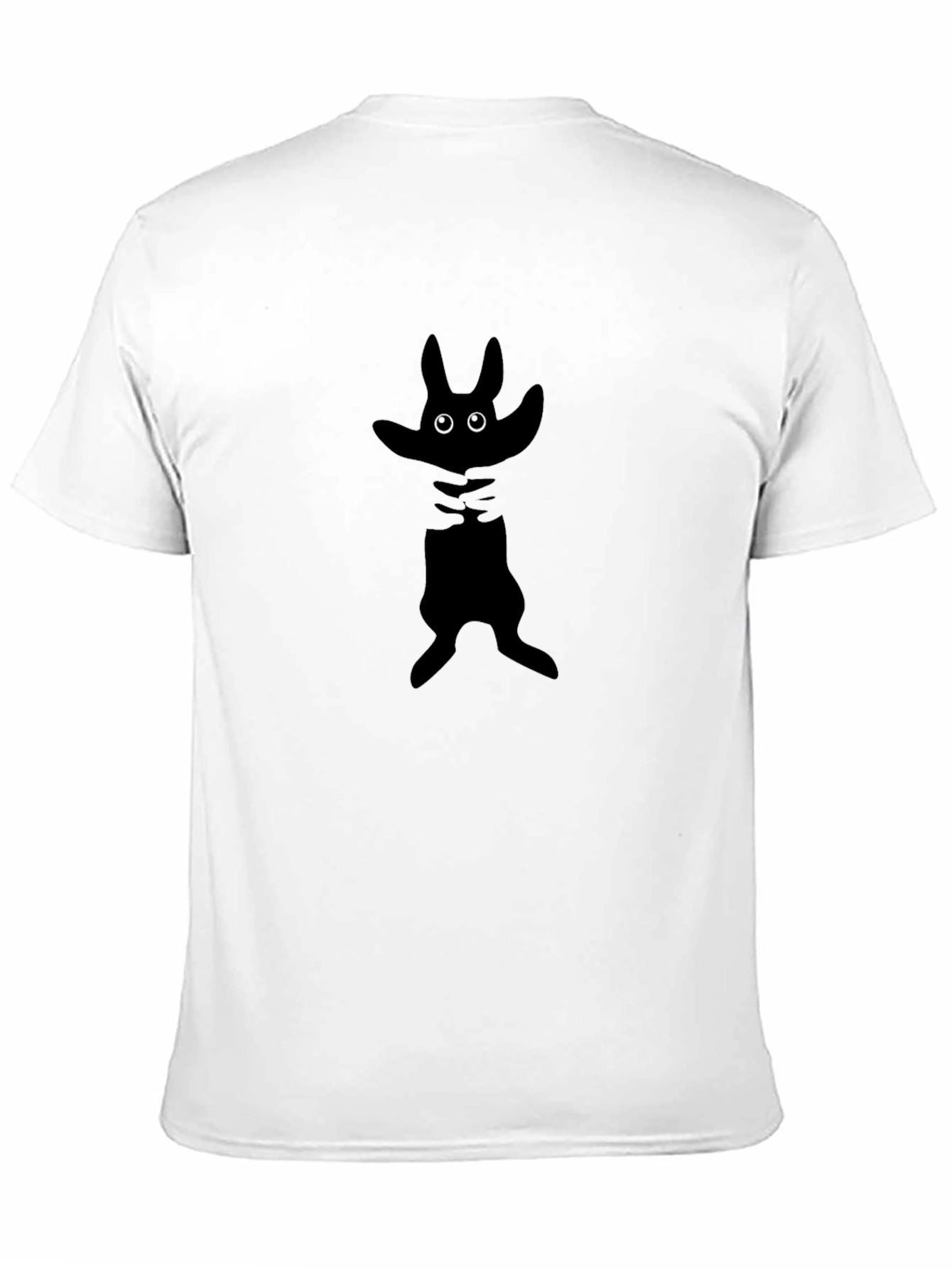 Black T-Shirt with Cartoon Monster Design