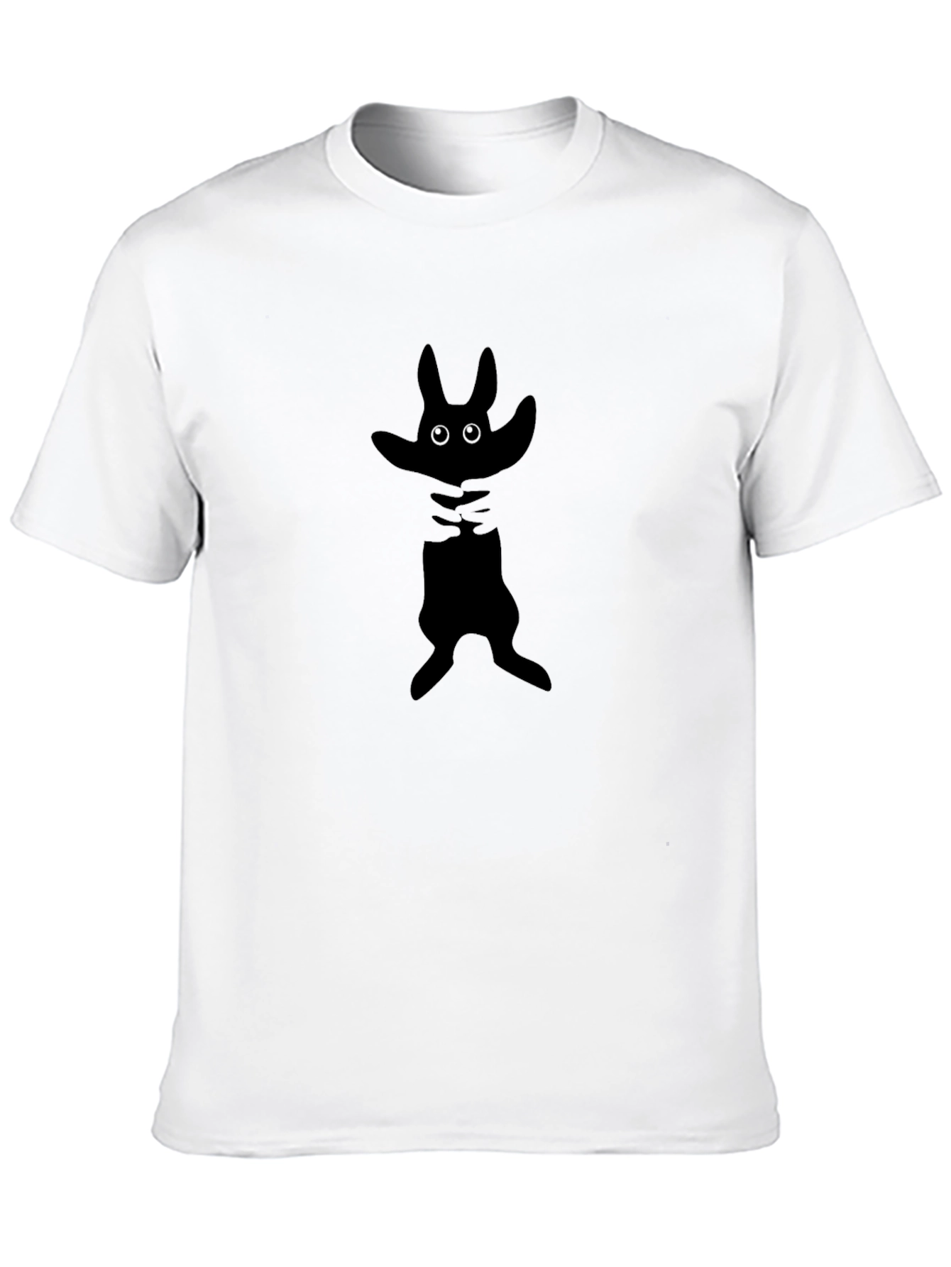 Black T-Shirt with Cartoon Monster Design