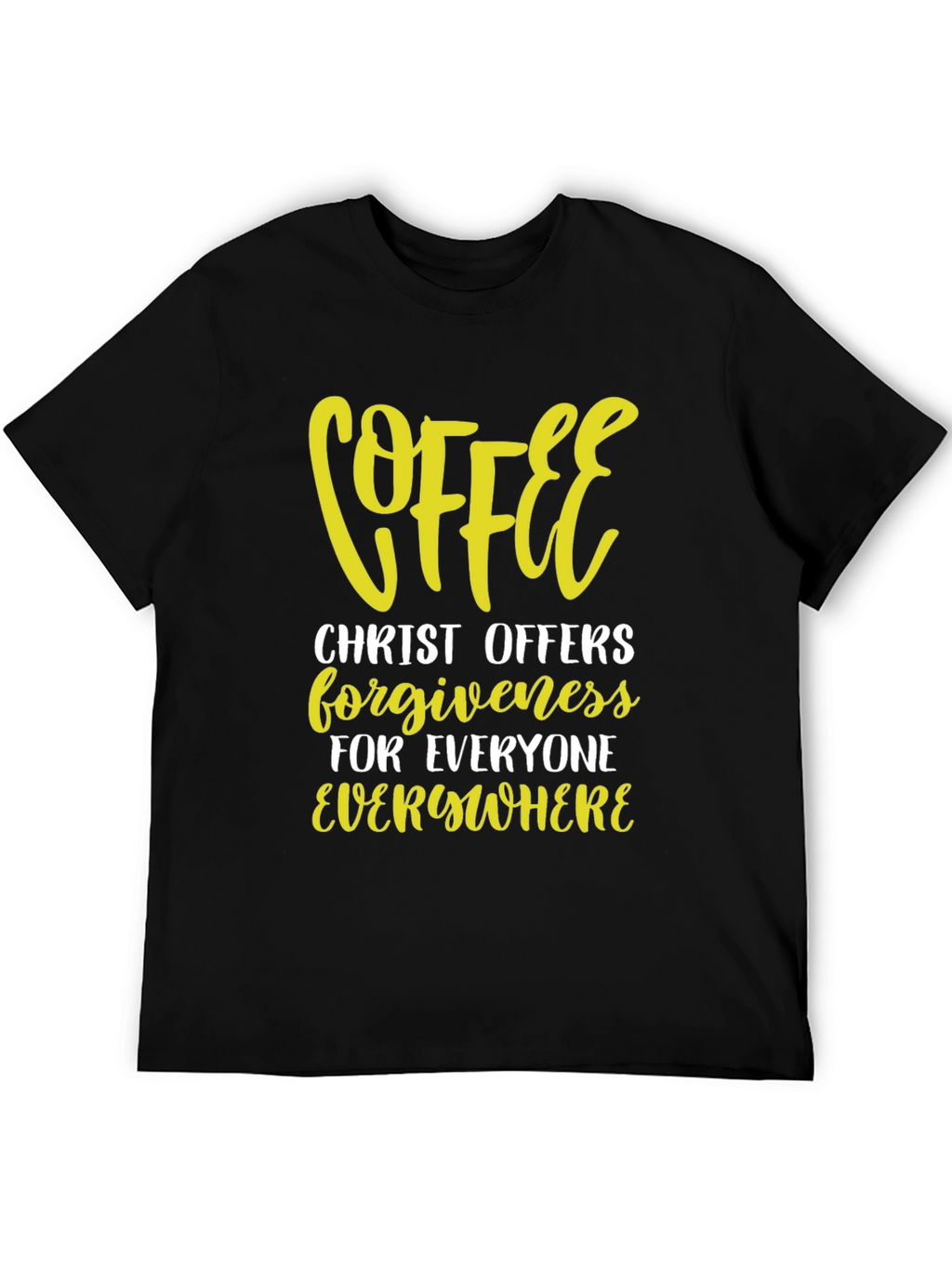 Coffee Christ Offers Forgiveness Graphic Tee