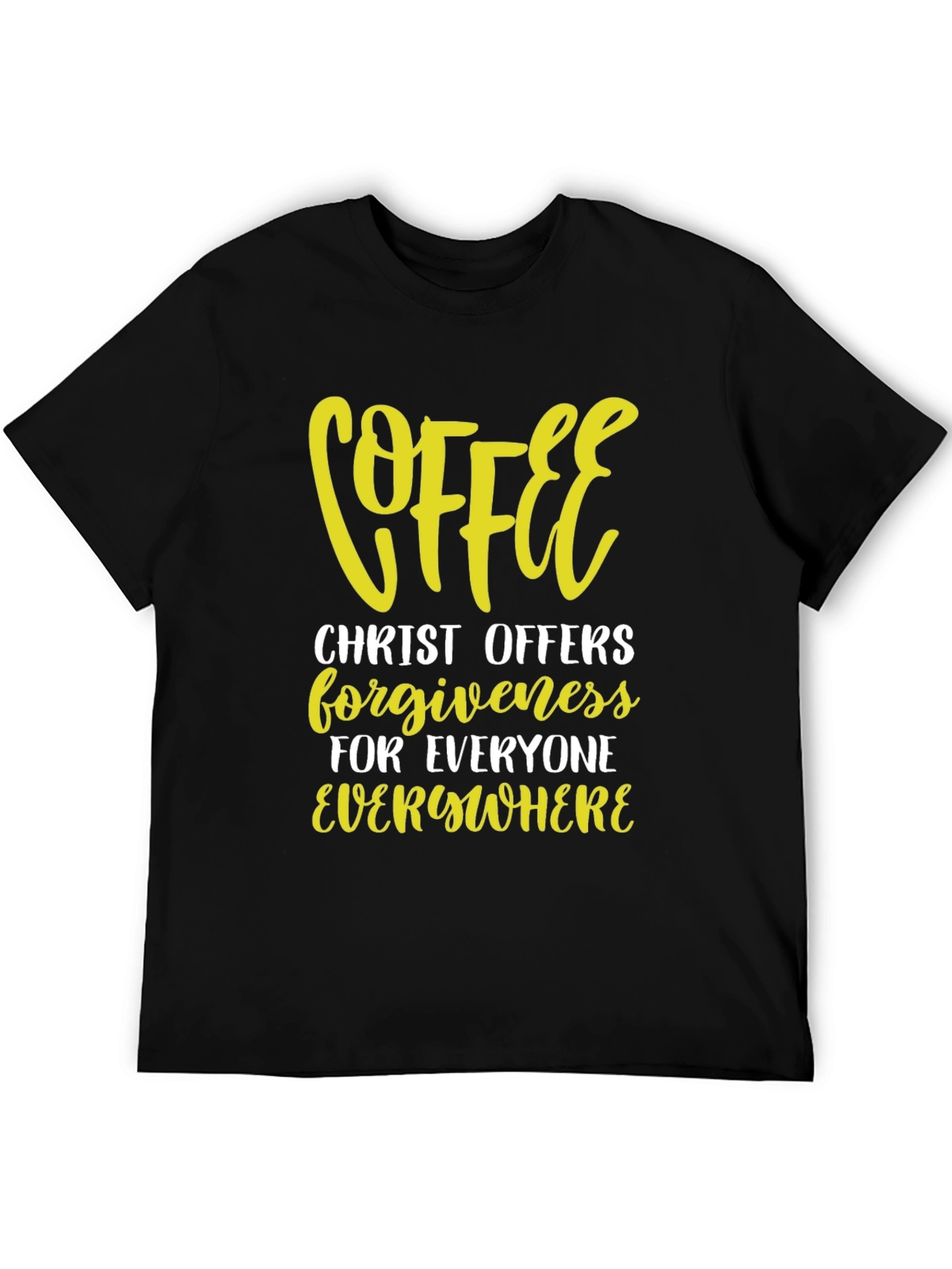Coffee Christ Offers Forgiveness Graphic Tee