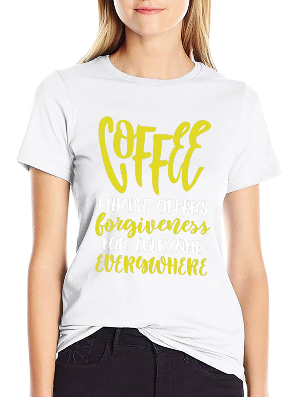 Coffee Christ Offers Forgiveness Graphic Tee