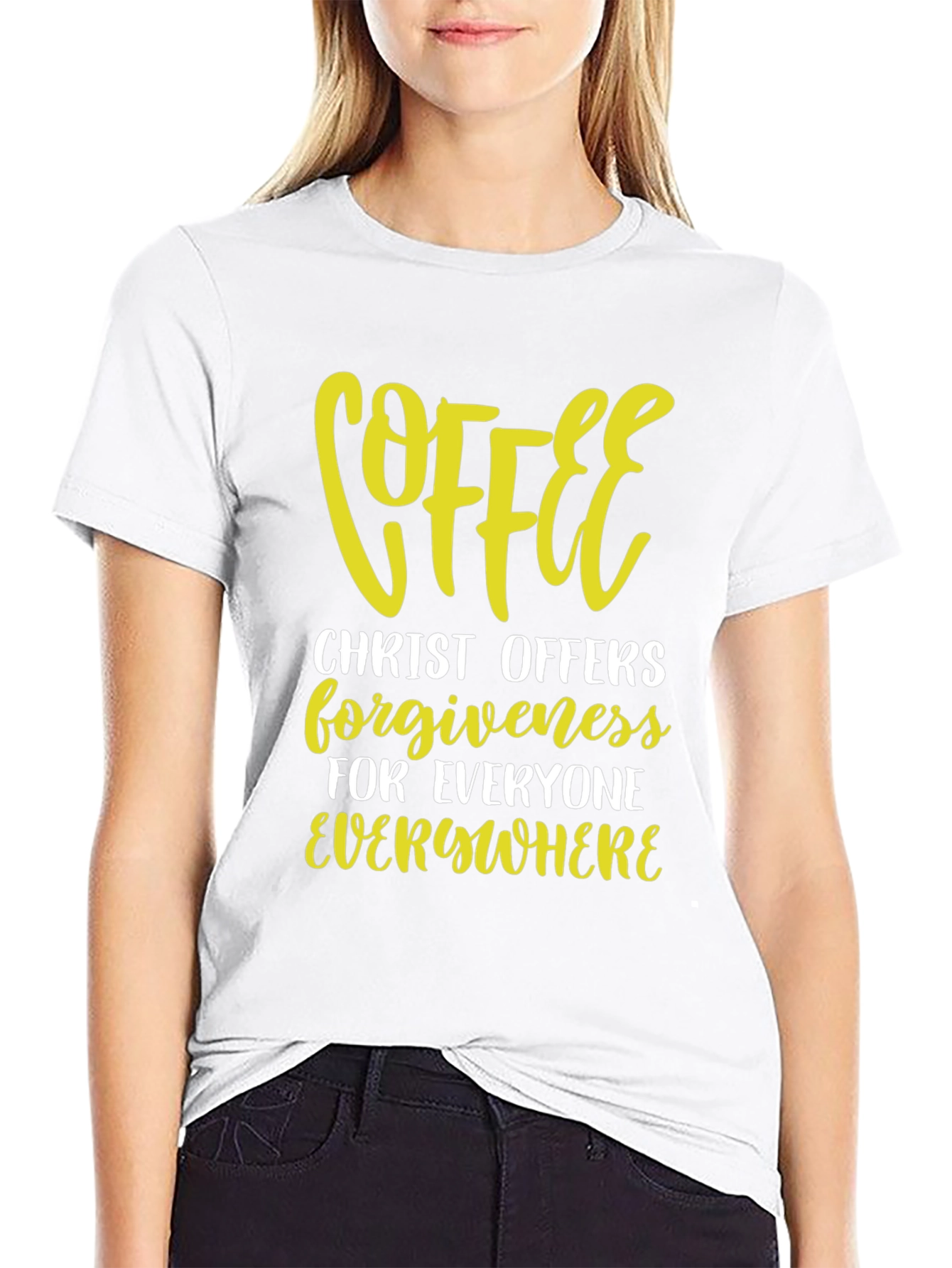 Coffee Christ Offers Forgiveness Graphic Tee
