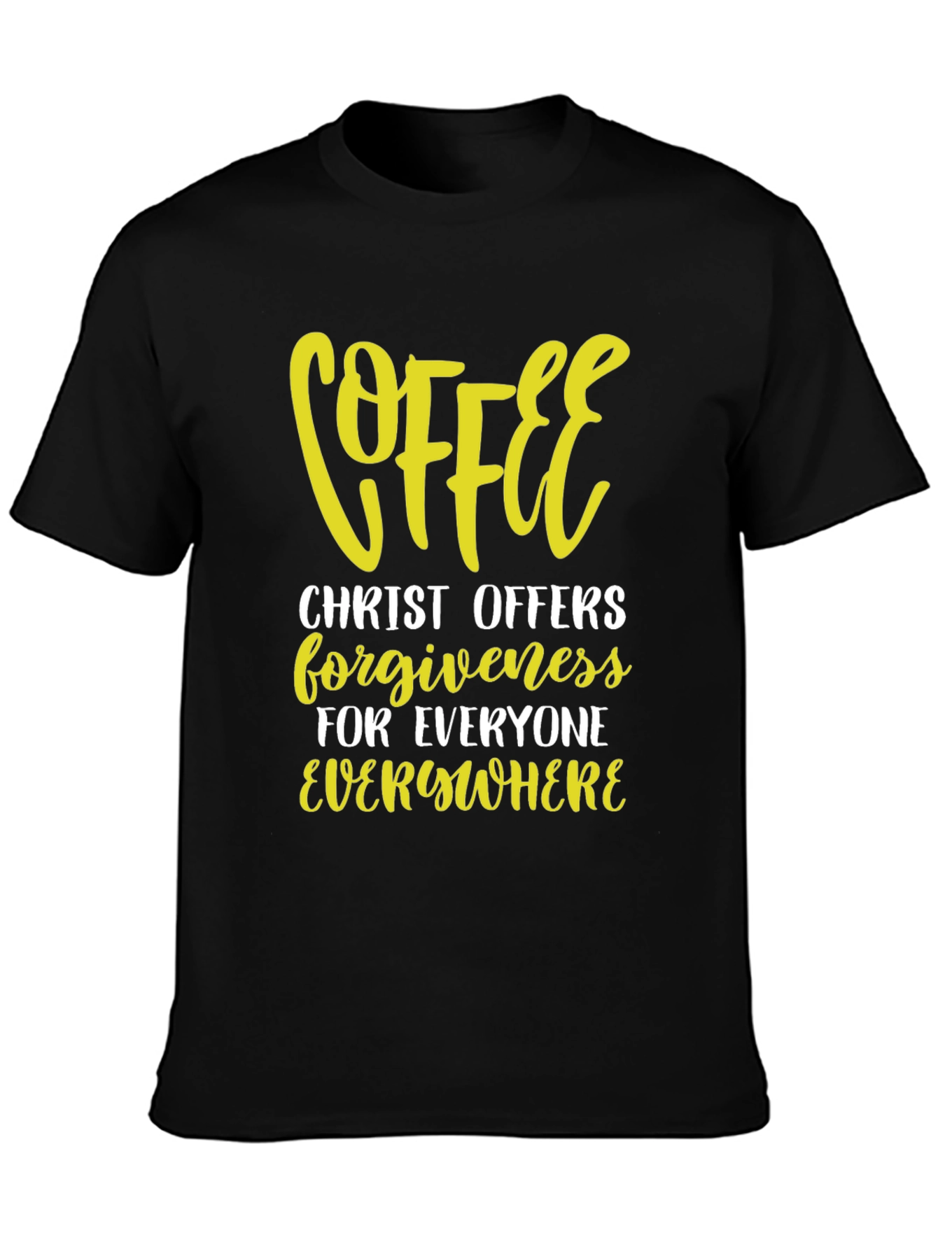 Coffee Christ Offers Forgiveness Graphic Tee