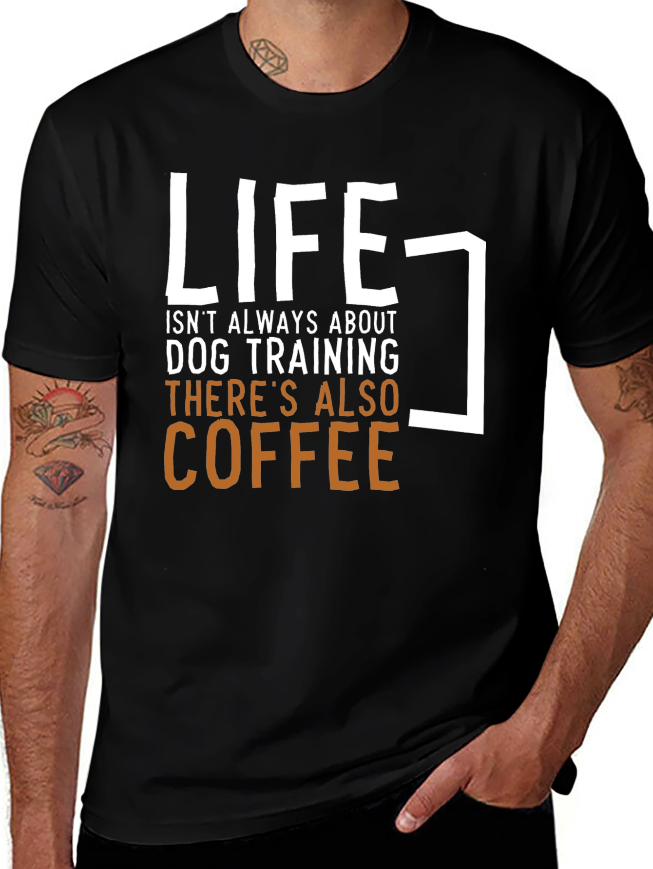 Life & Coffee Graphic Tee - Dog Training Humor
