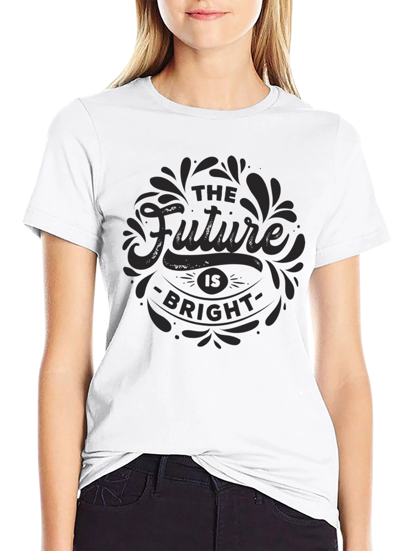 The Future is Bright Graphic Tee - Black