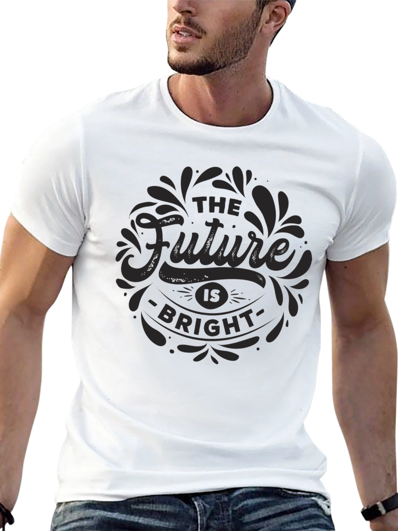 The Future is Bright Graphic Tee - Black