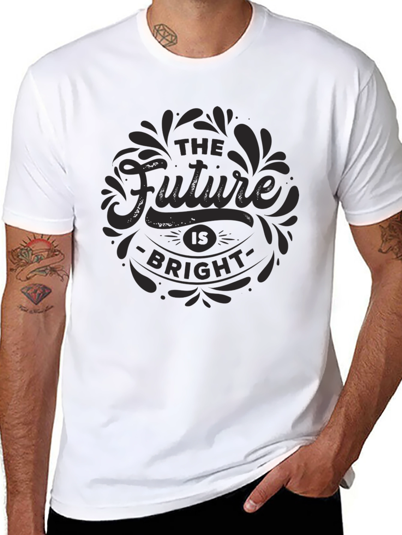 The Future is Bright Graphic Tee - Black