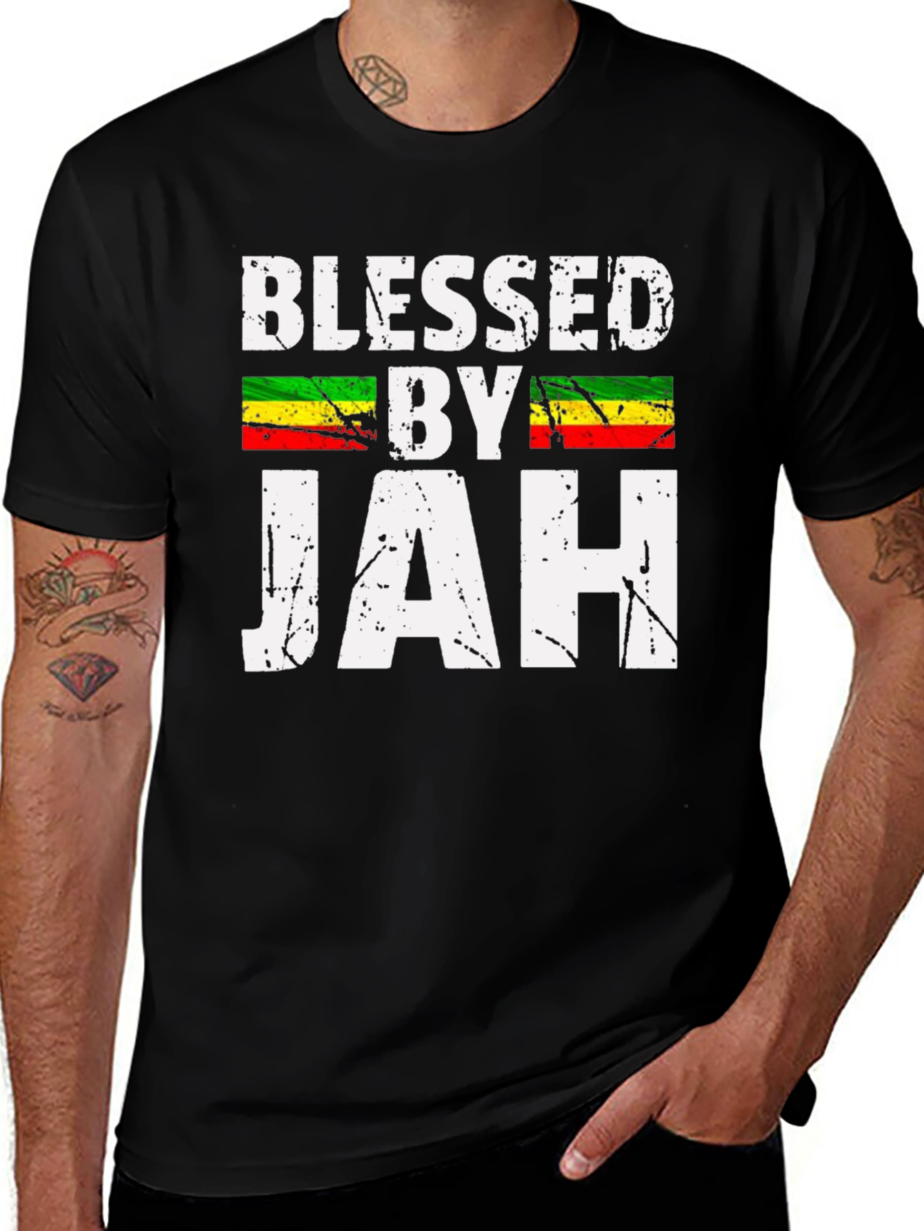 Blessed by Jah T-Shirt - Reggae Inspired Graphic Tee