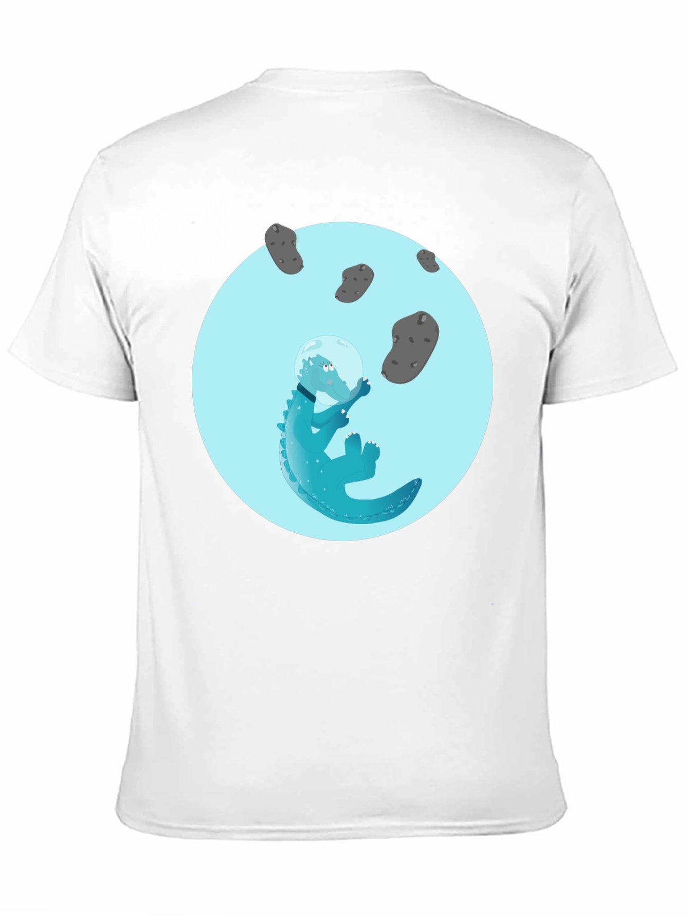 Astronaut Alligator Graphic Tee - Cool Space Reptile Design