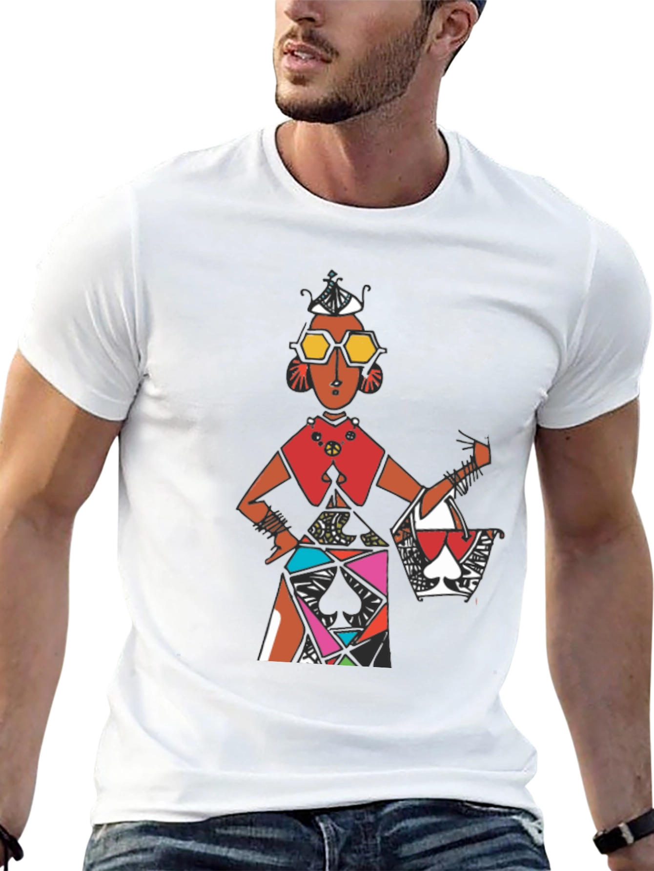 Abstract Art Graphic Tee - Stylish Unisex T-Shirt
