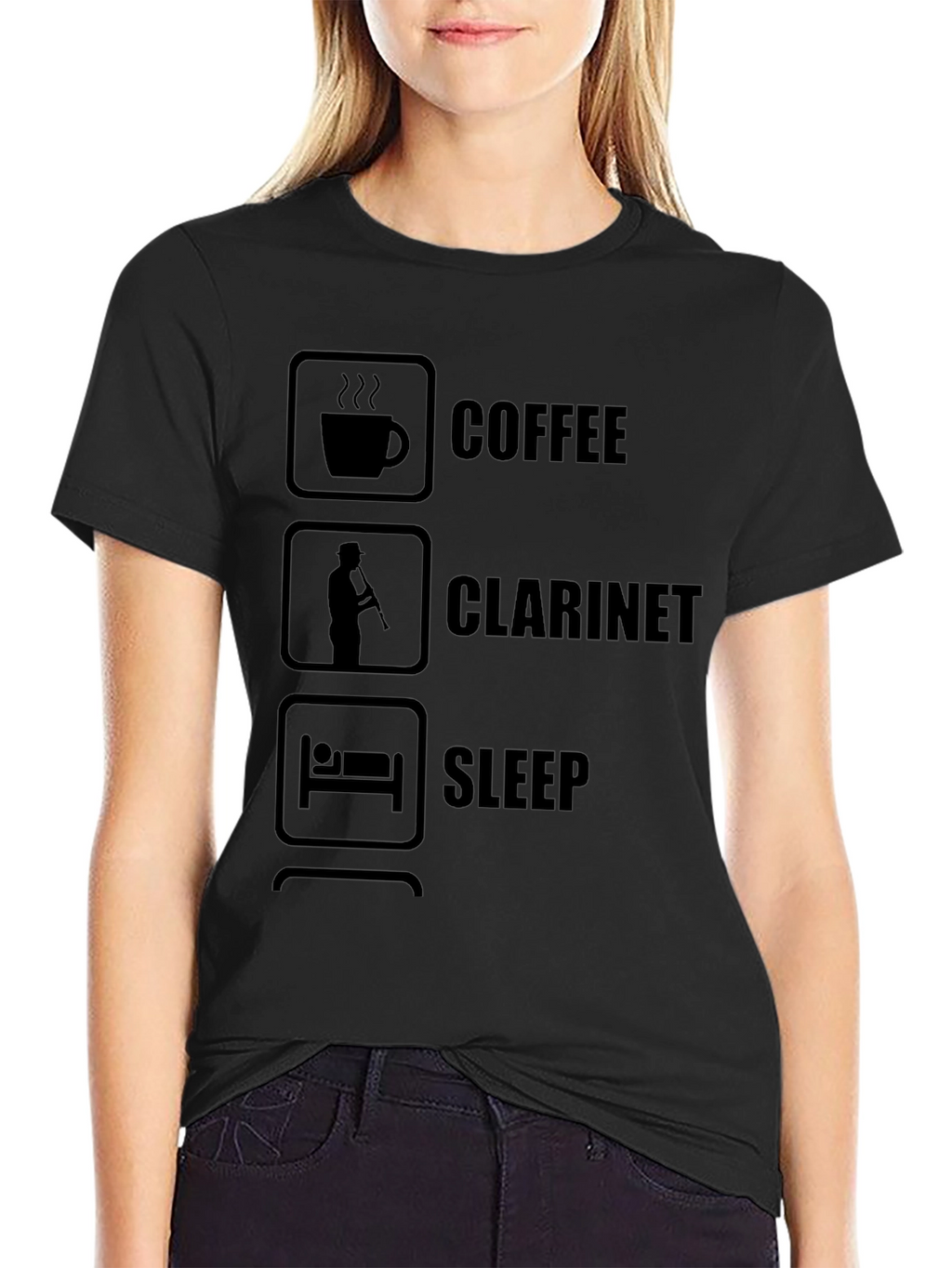 Coffee Clarinet Sleep Mens Graphic T-Shirt