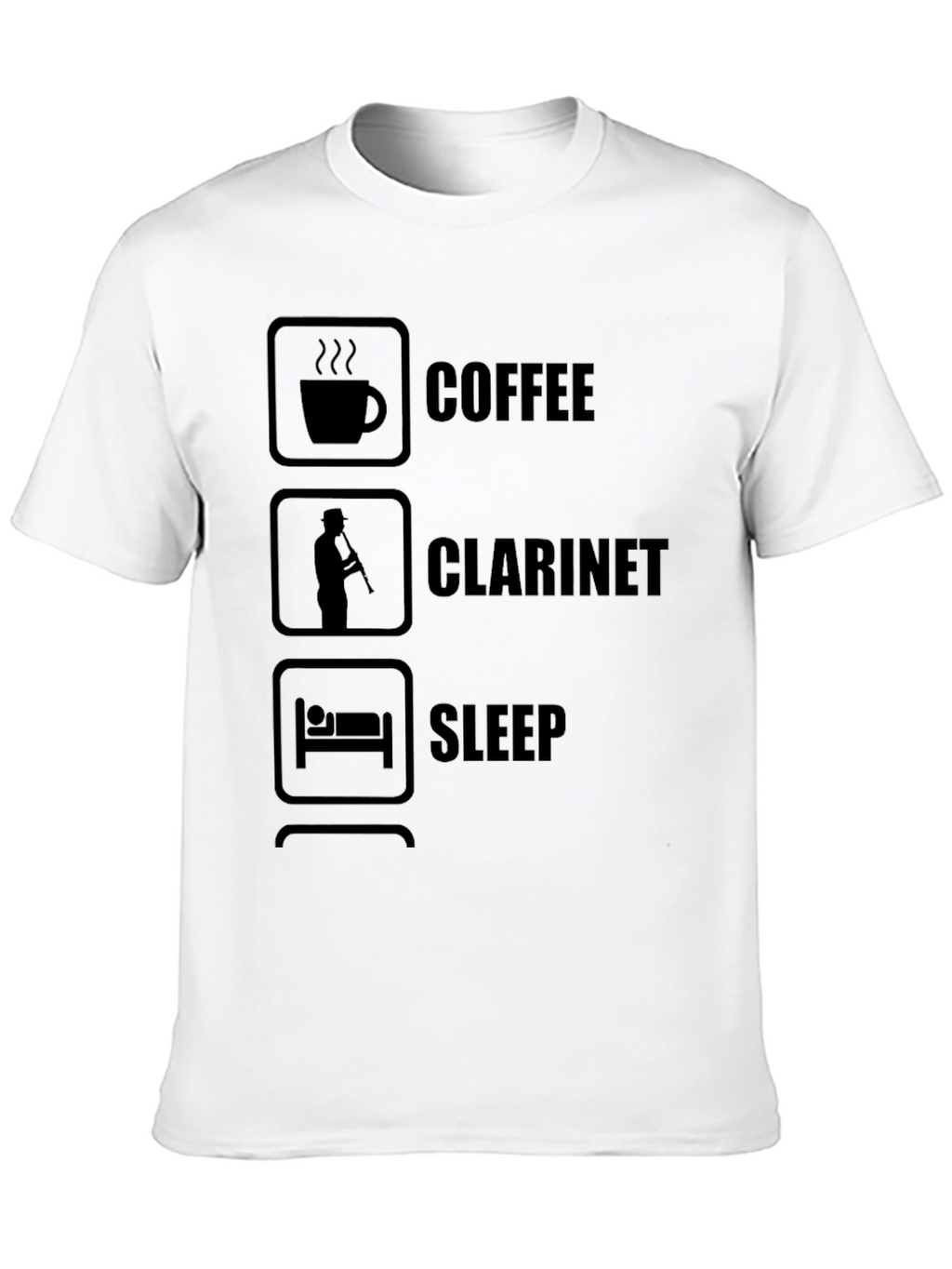 Coffee Clarinet Sleep Mens Graphic T-Shirt