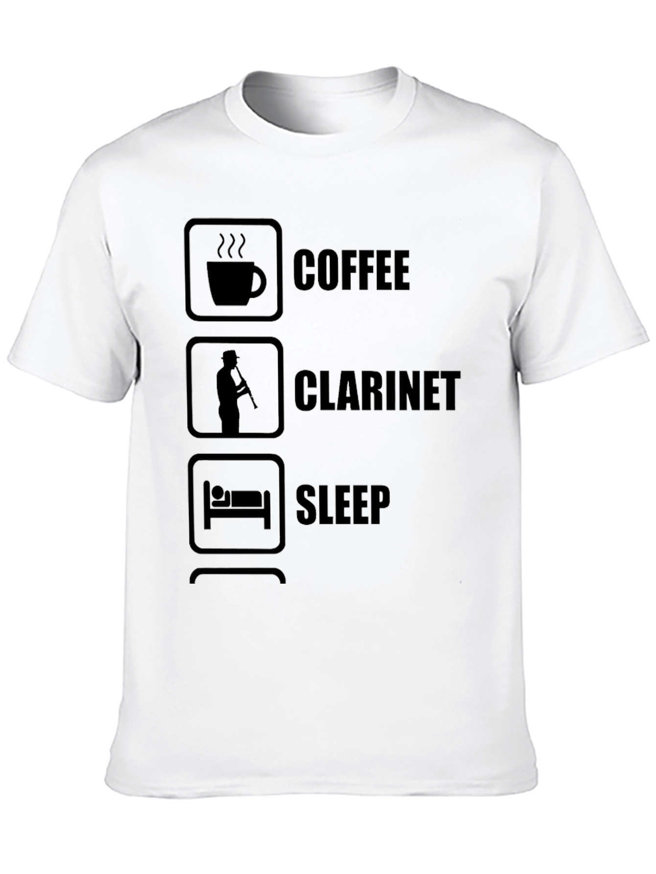 Coffee Clarinet Sleep Mens Graphic T-Shirt