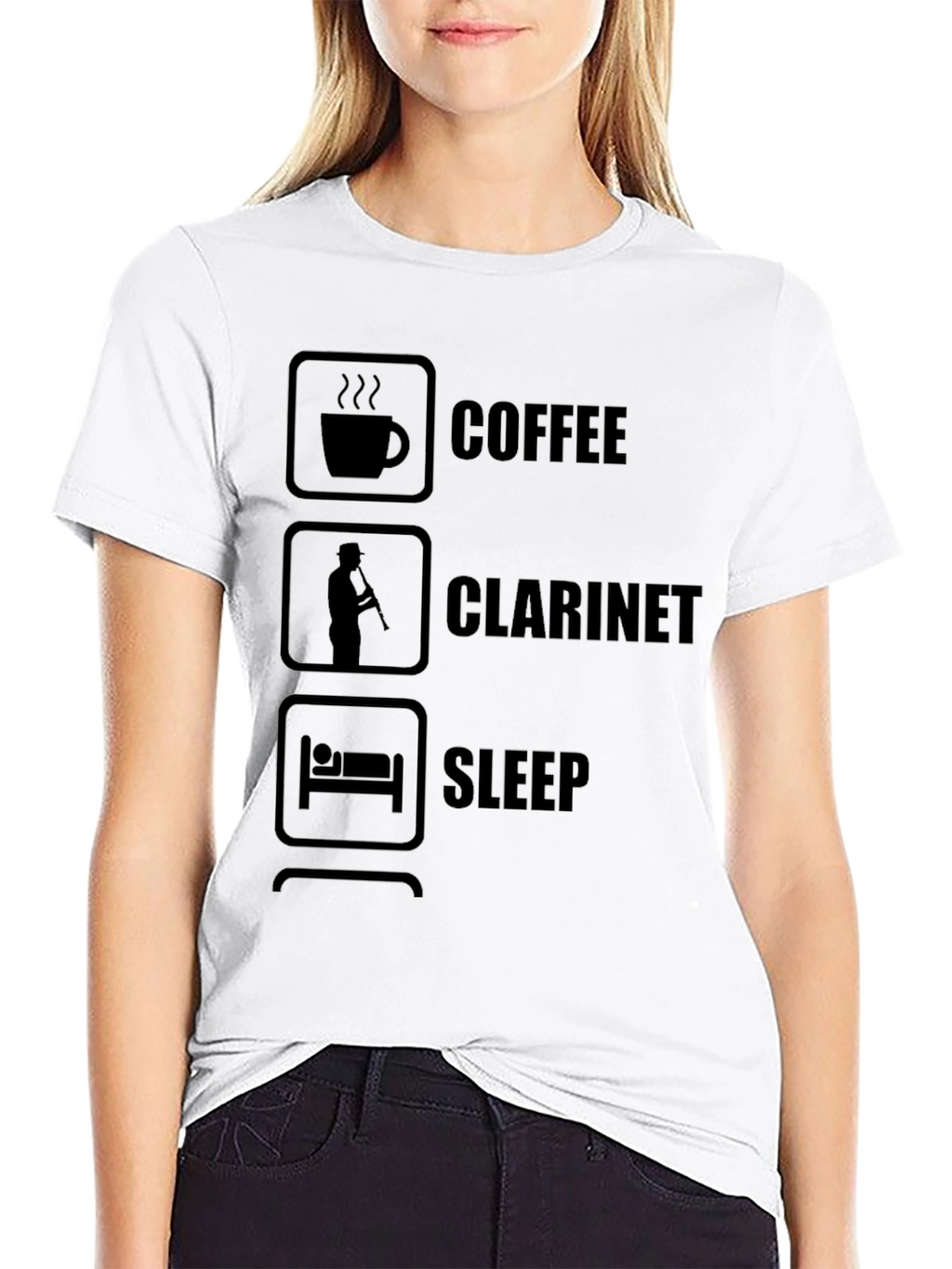 Coffee Clarinet Sleep Mens Graphic T-Shirt