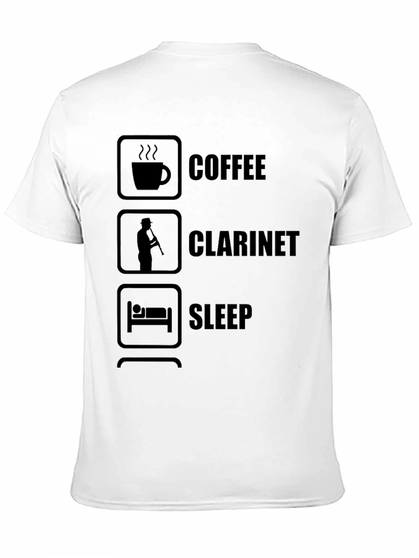 Coffee Clarinet Sleep Mens Graphic T-Shirt