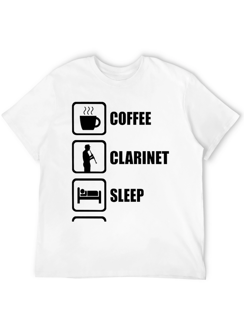 Coffee Clarinet Sleep Mens Graphic T-Shirt