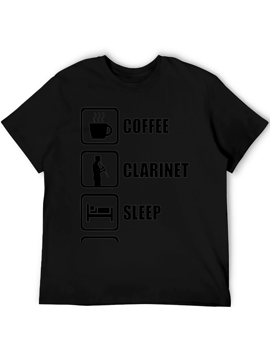Coffee Clarinet Sleep Mens Graphic T-Shirt