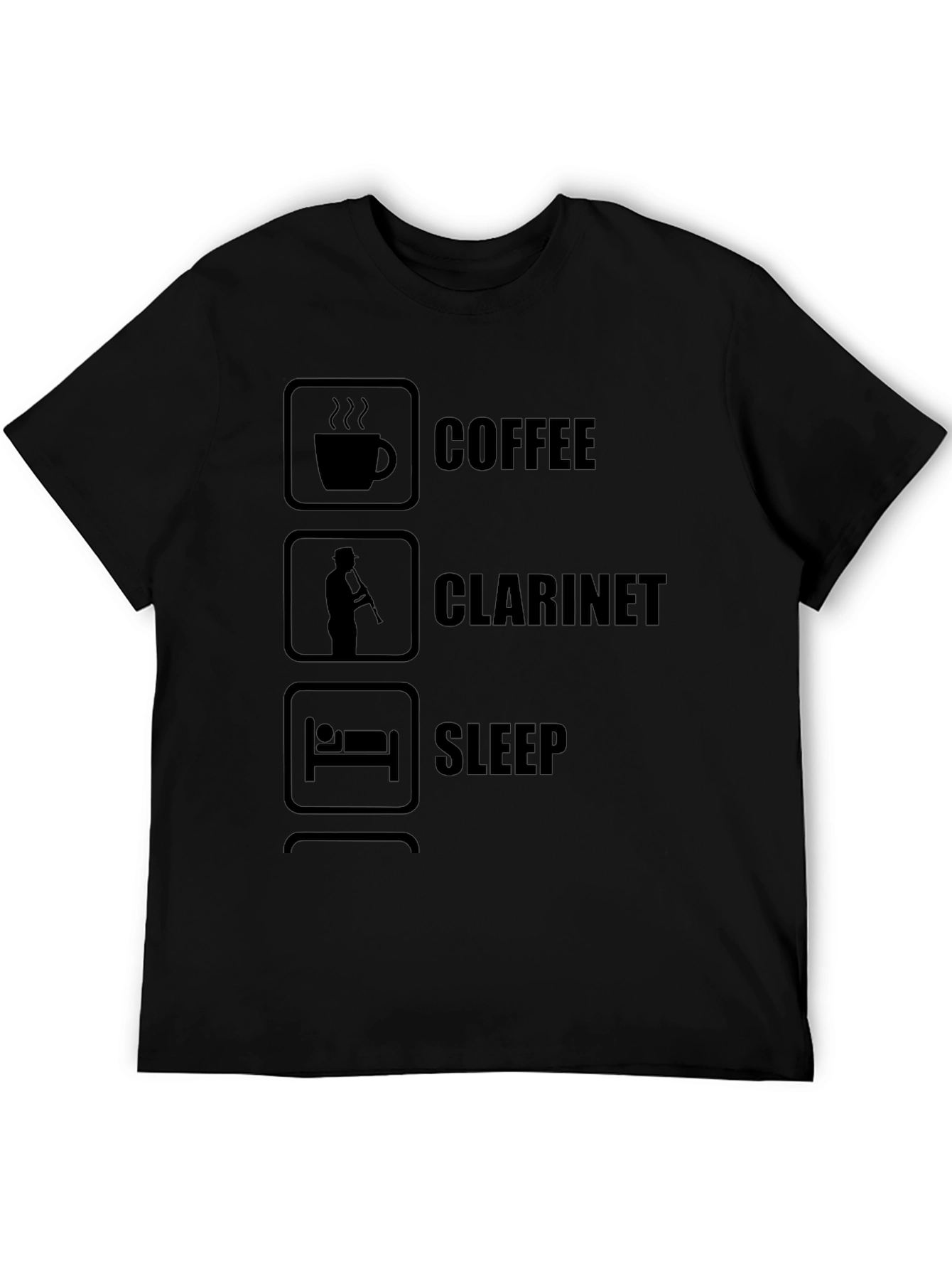 Coffee Clarinet Sleep Mens Graphic T-Shirt