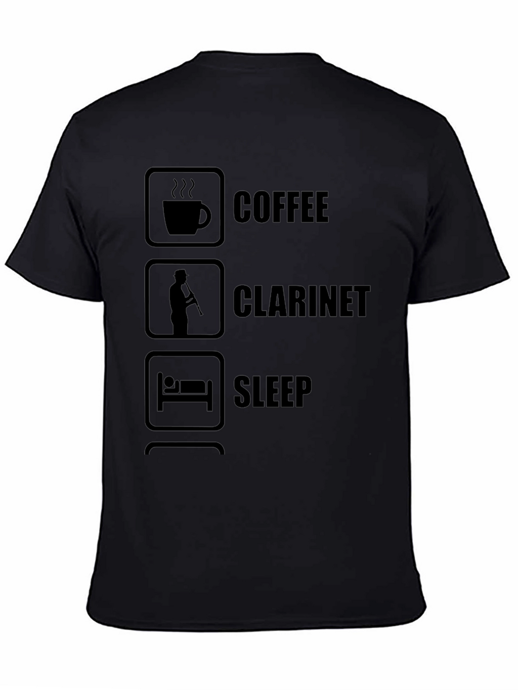 Coffee Clarinet Sleep Mens Graphic T-Shirt