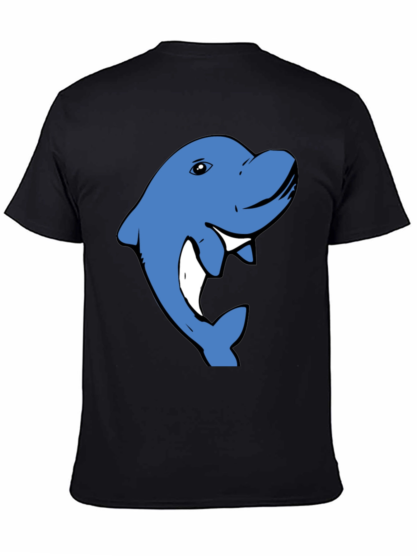 Blue Dolphin Graphic T-Shirt - Casual Cotton Tee