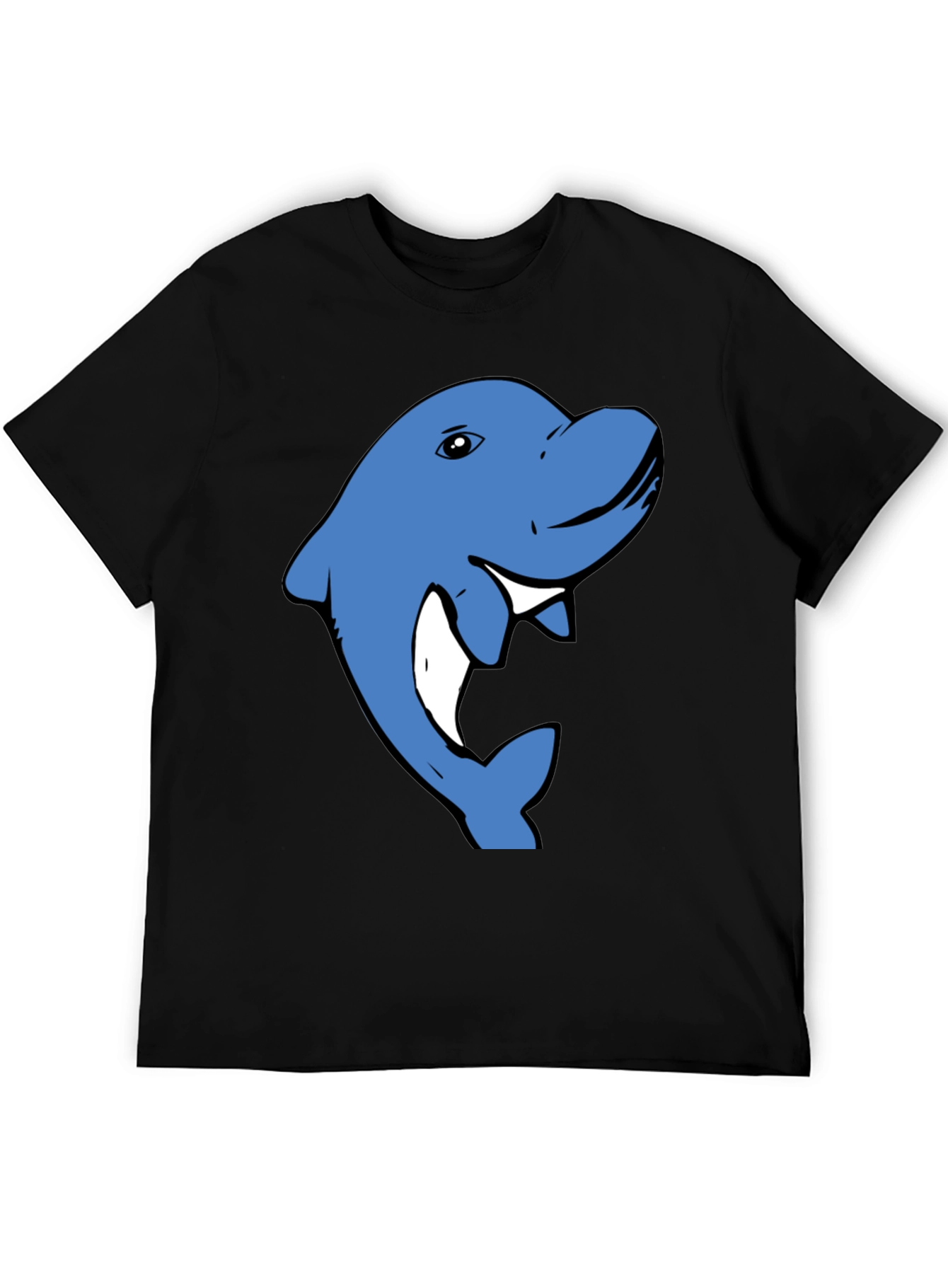 Blue Dolphin Graphic T-Shirt - Casual Cotton Tee