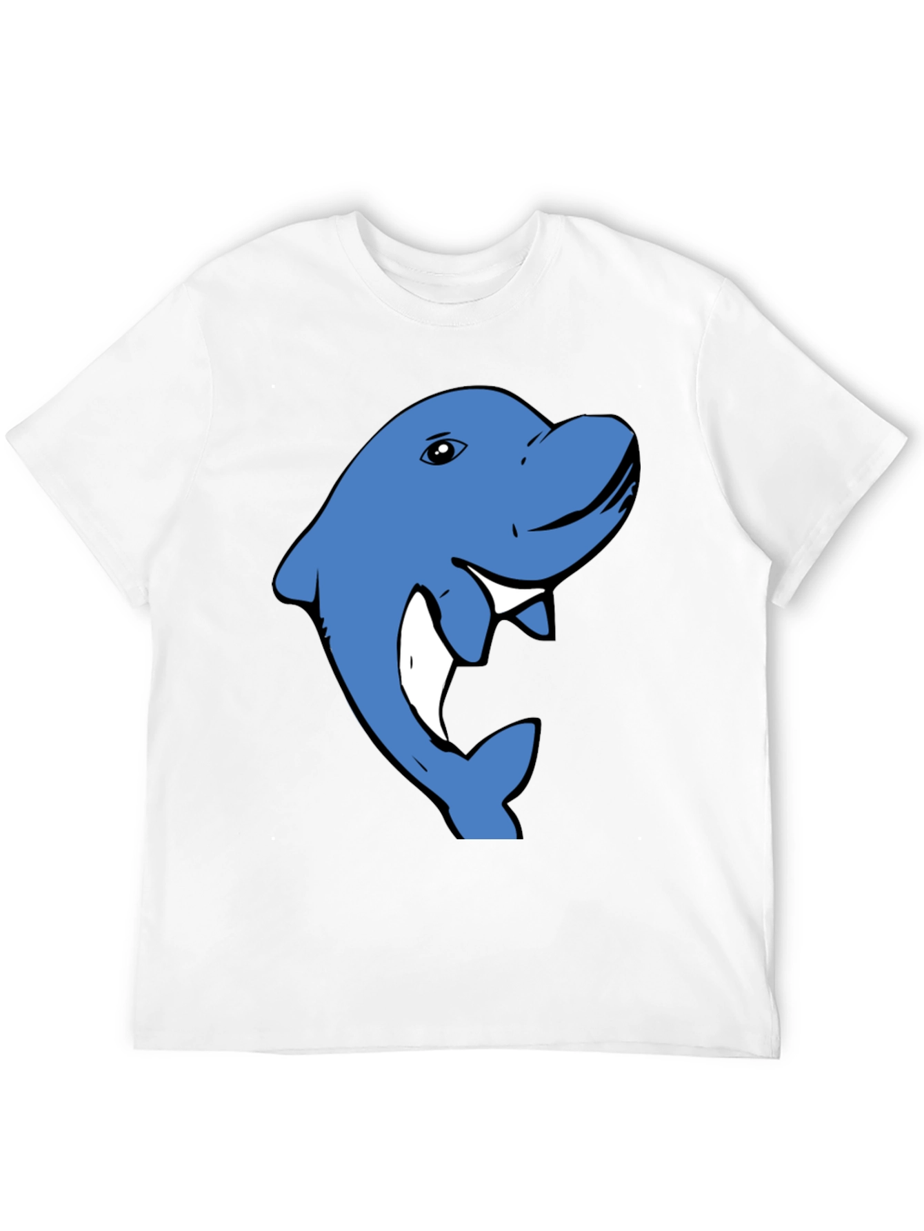 Blue Dolphin Graphic T-Shirt - Casual Cotton Tee