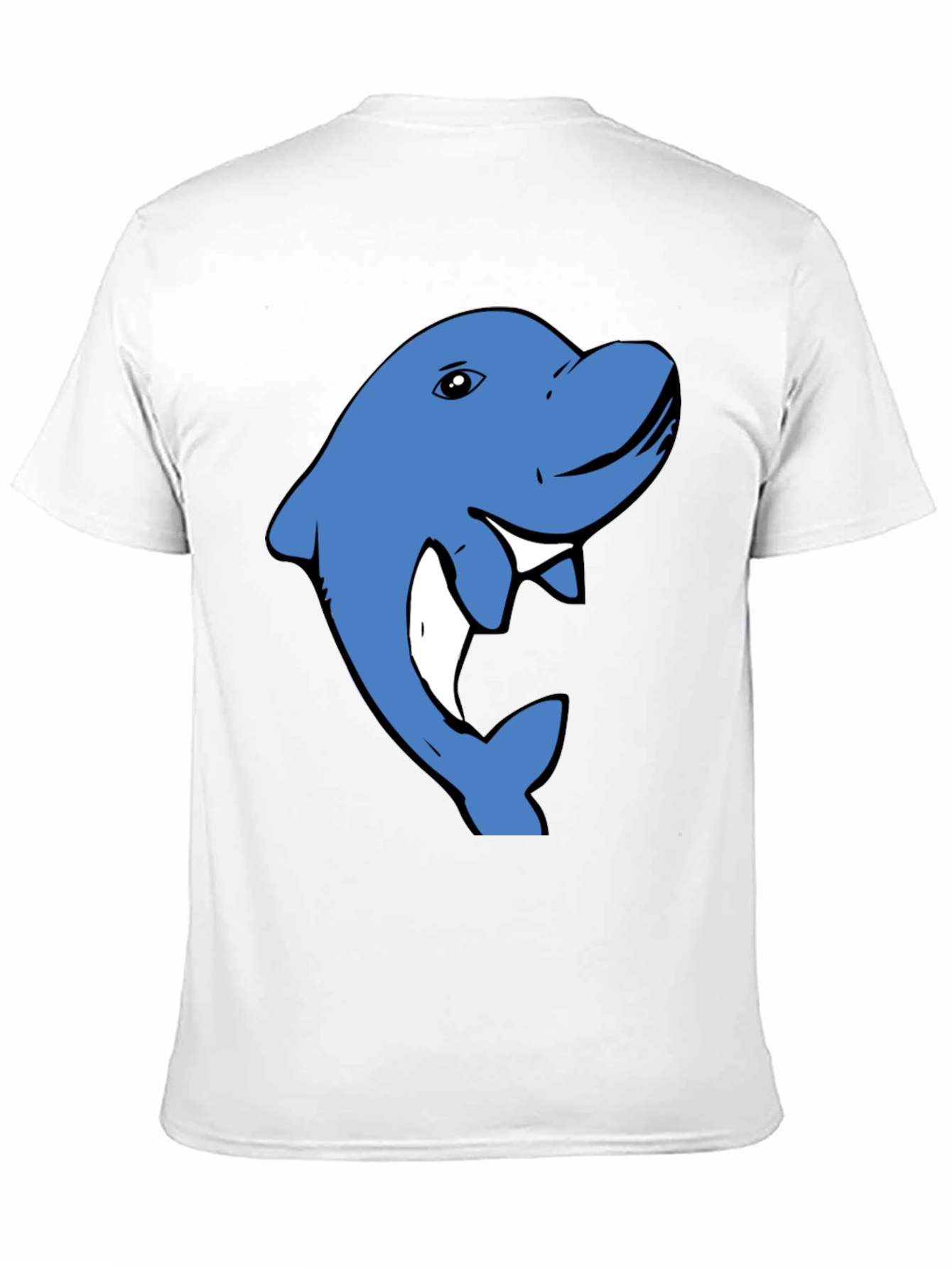 Blue Dolphin Graphic T-Shirt - Casual Cotton Tee