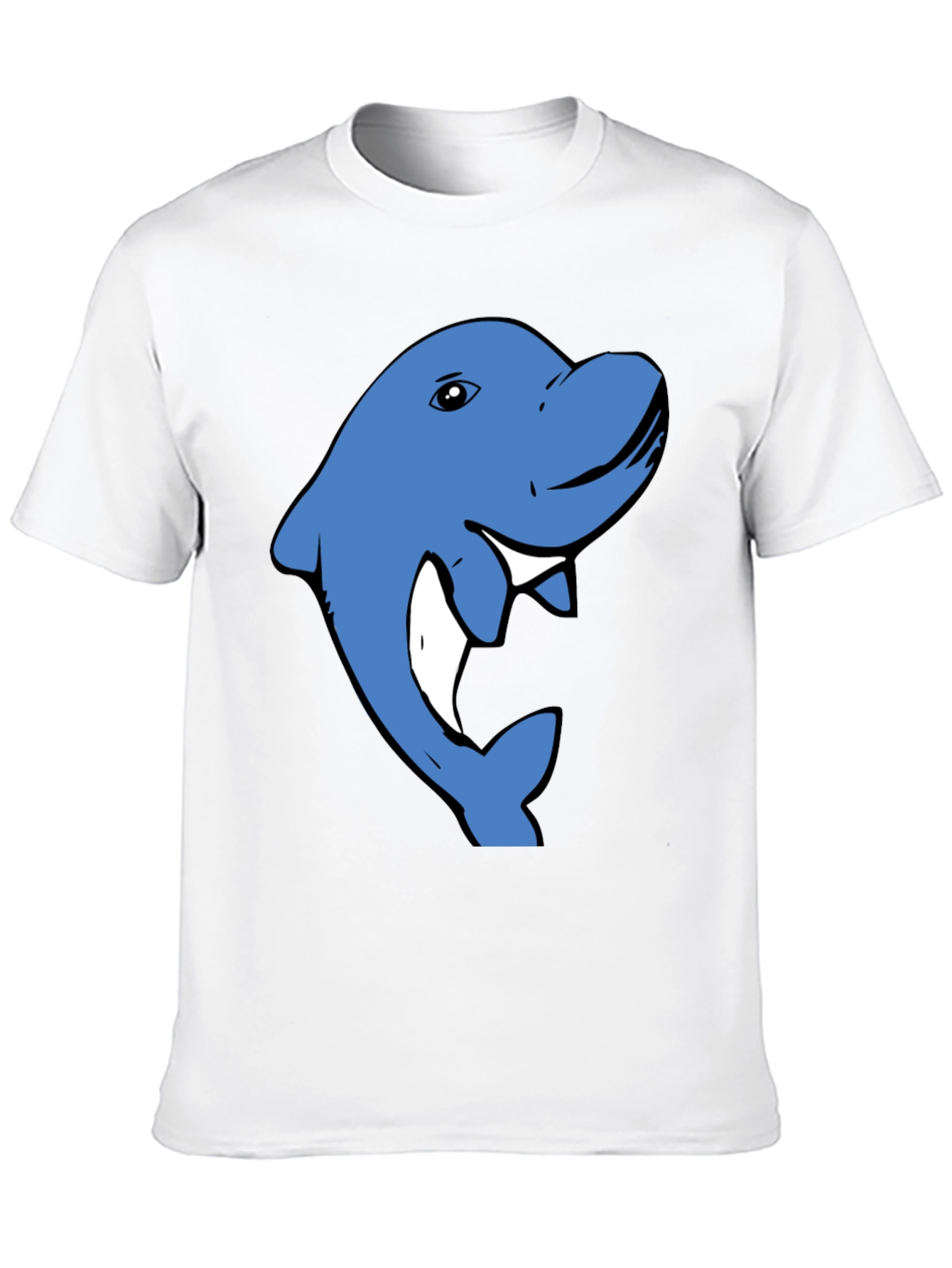 Blue Dolphin Graphic T-Shirt - Casual Cotton Tee