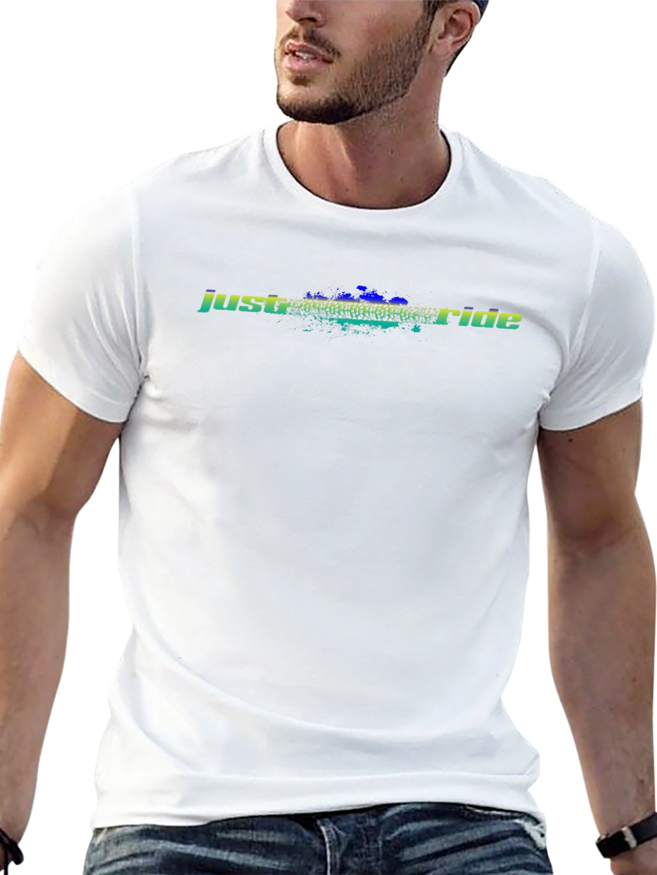 Just Ride Black Graphic Tee