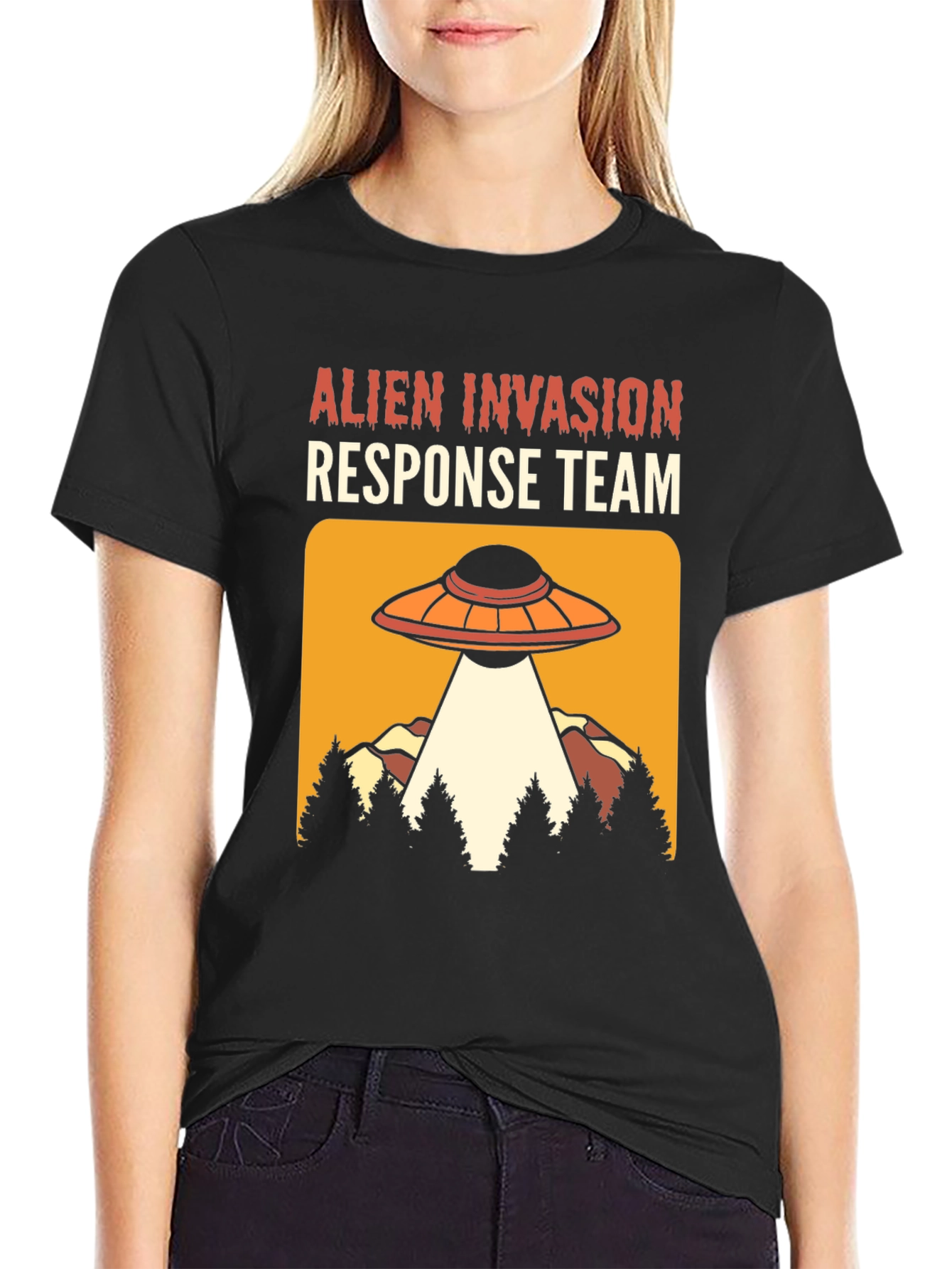 Alien Invasion Response Team Graphic Tee