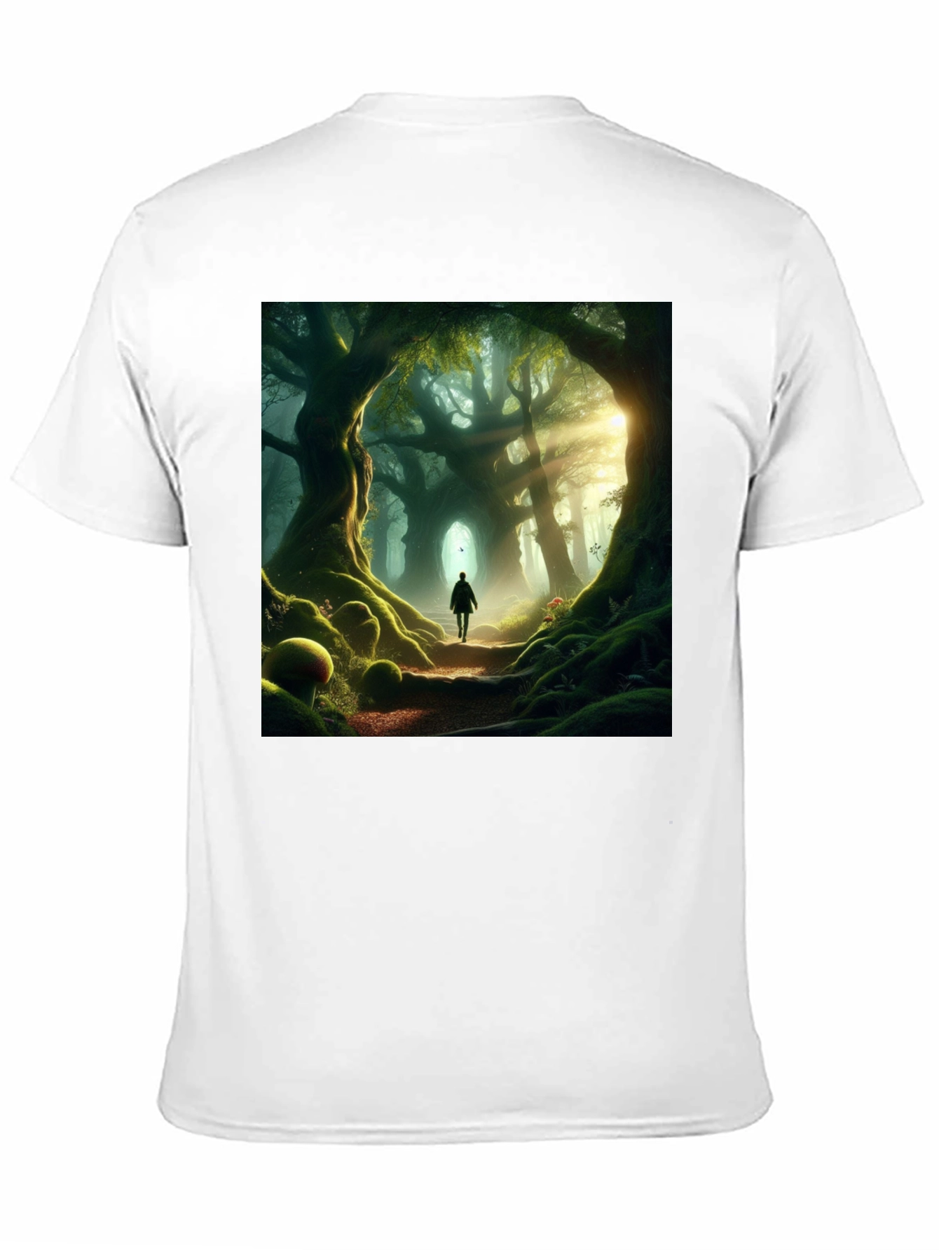 Enchanted Forest Graphic Tee - Nature Lovers Black T-Shirt