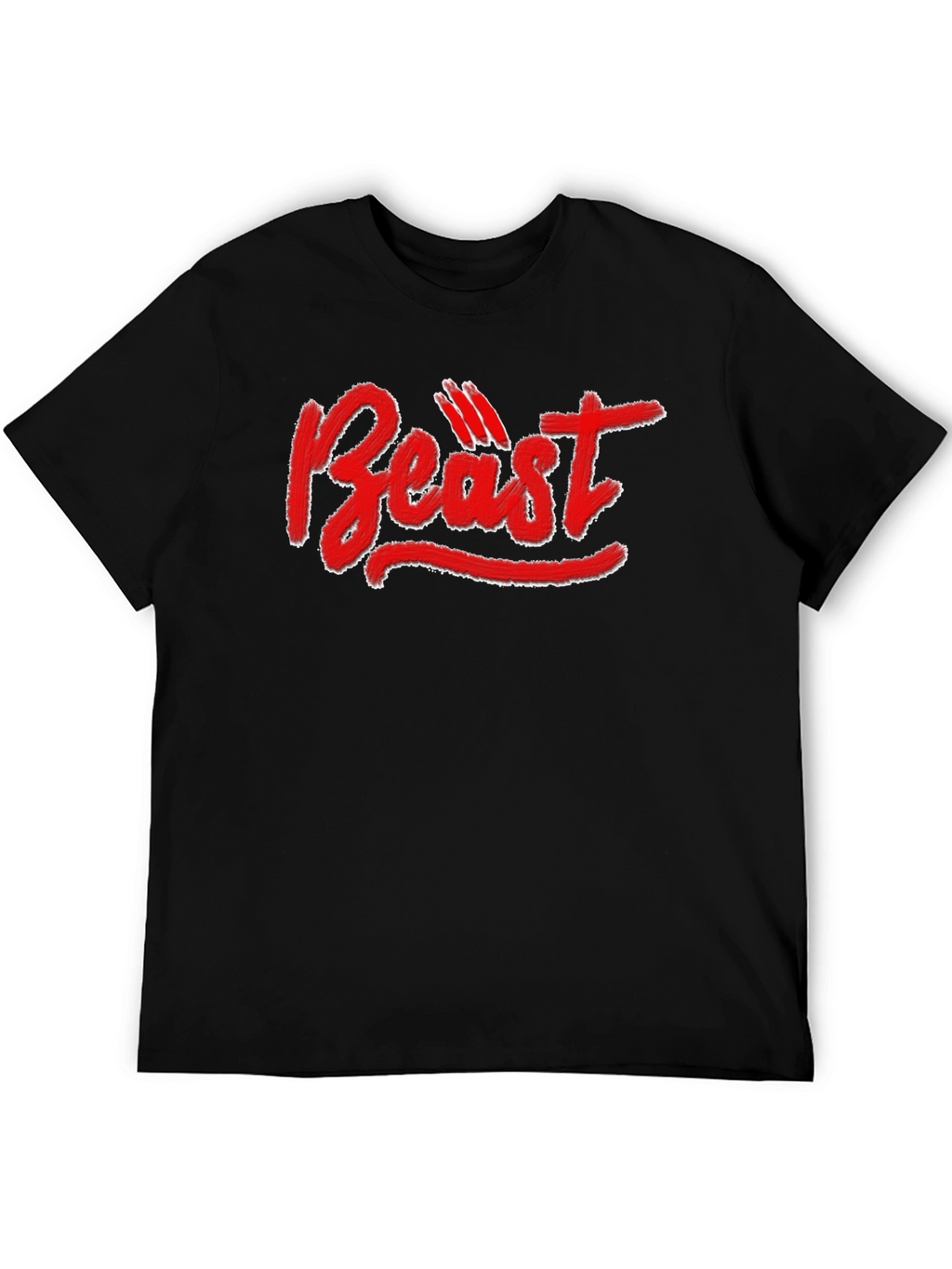 Beast Graphic Tee - Black Cotton T-Shirt