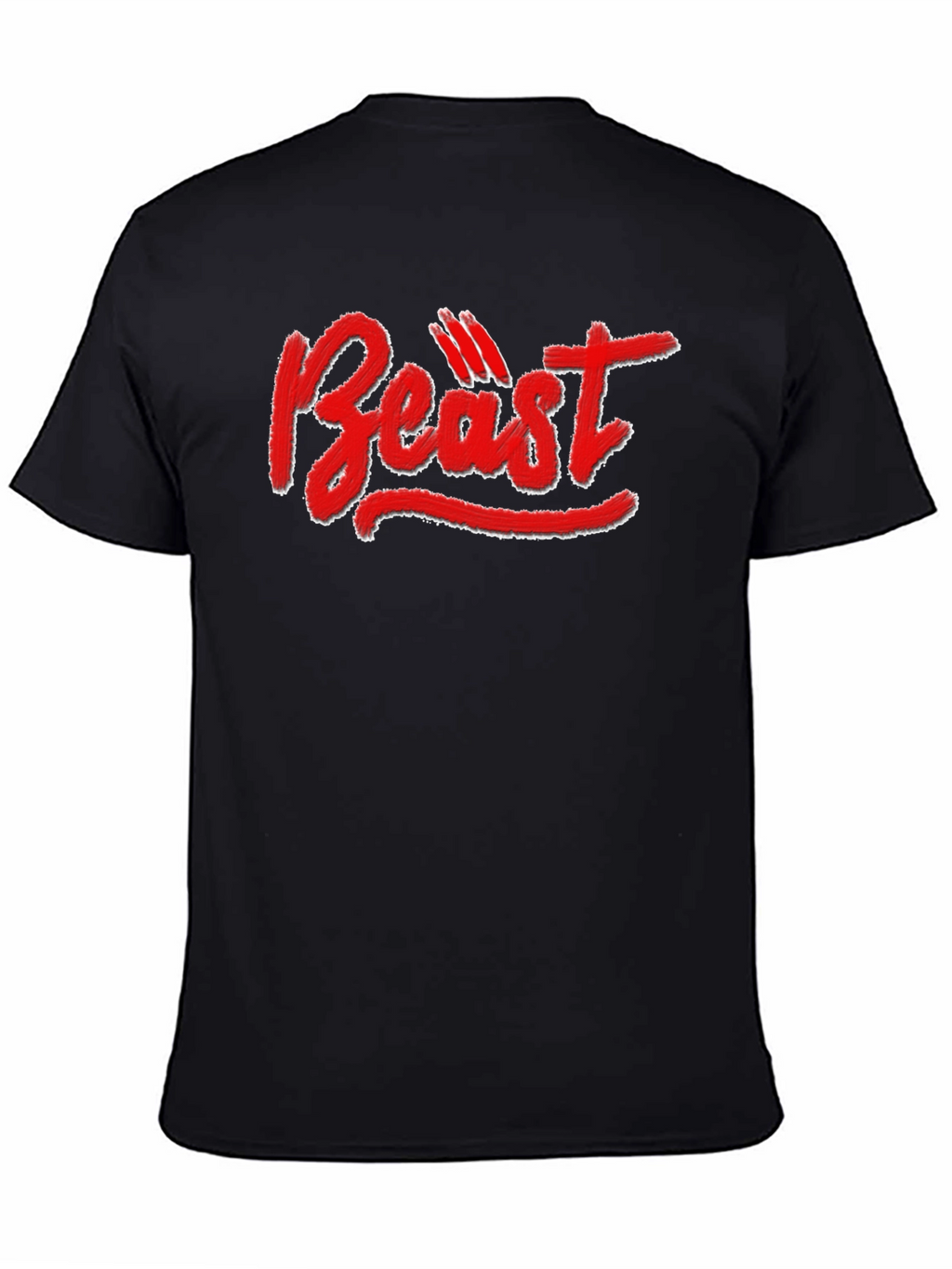 Beast Graphic Tee - Black Cotton T-Shirt