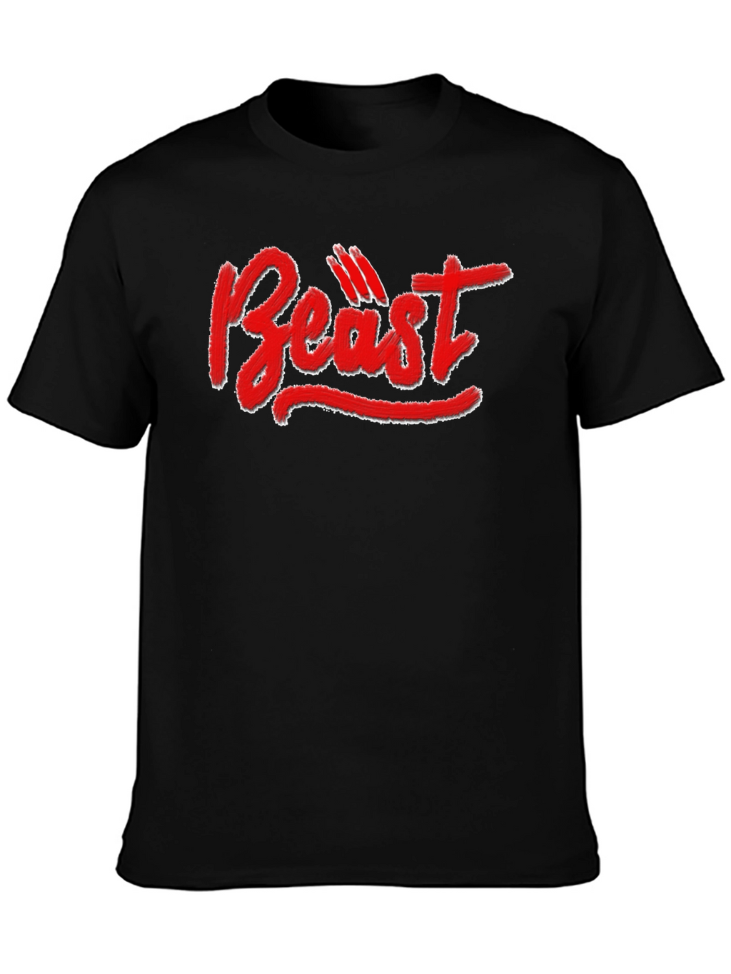 Beast Graphic Tee - Black Cotton T-Shirt