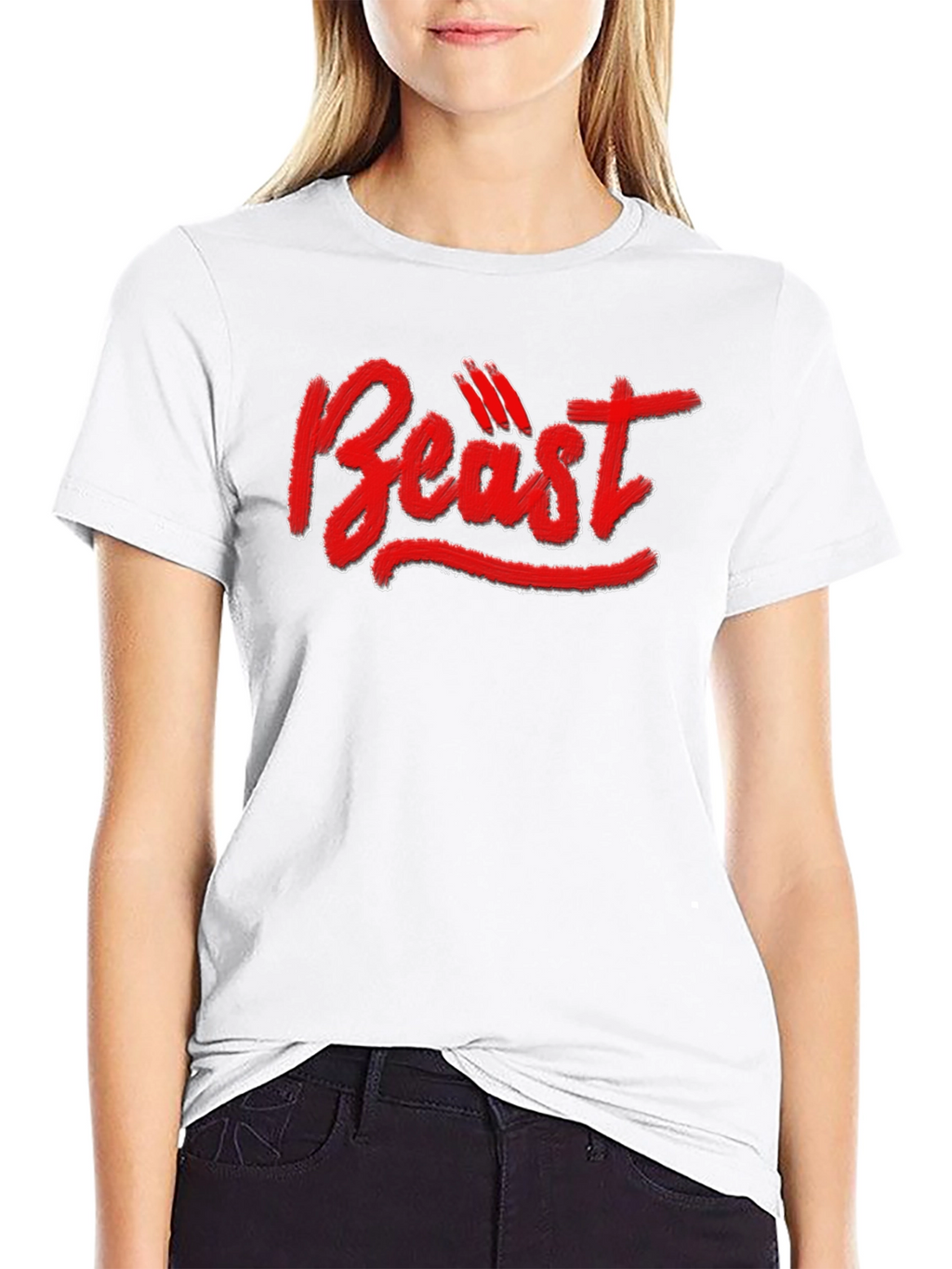 Beast Graphic Tee - Black Cotton T-Shirt