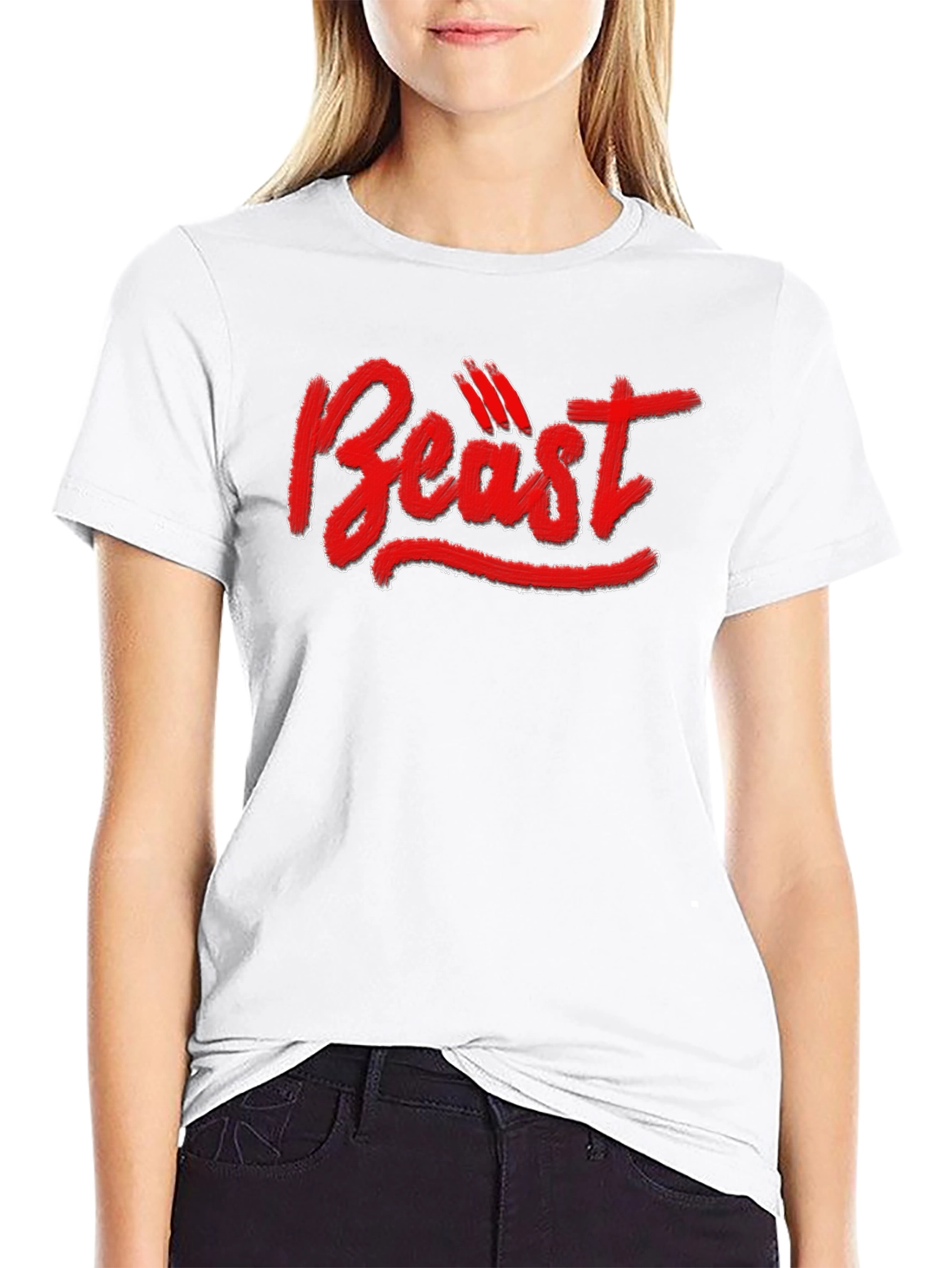 Beast Graphic Tee - Black Cotton T-Shirt