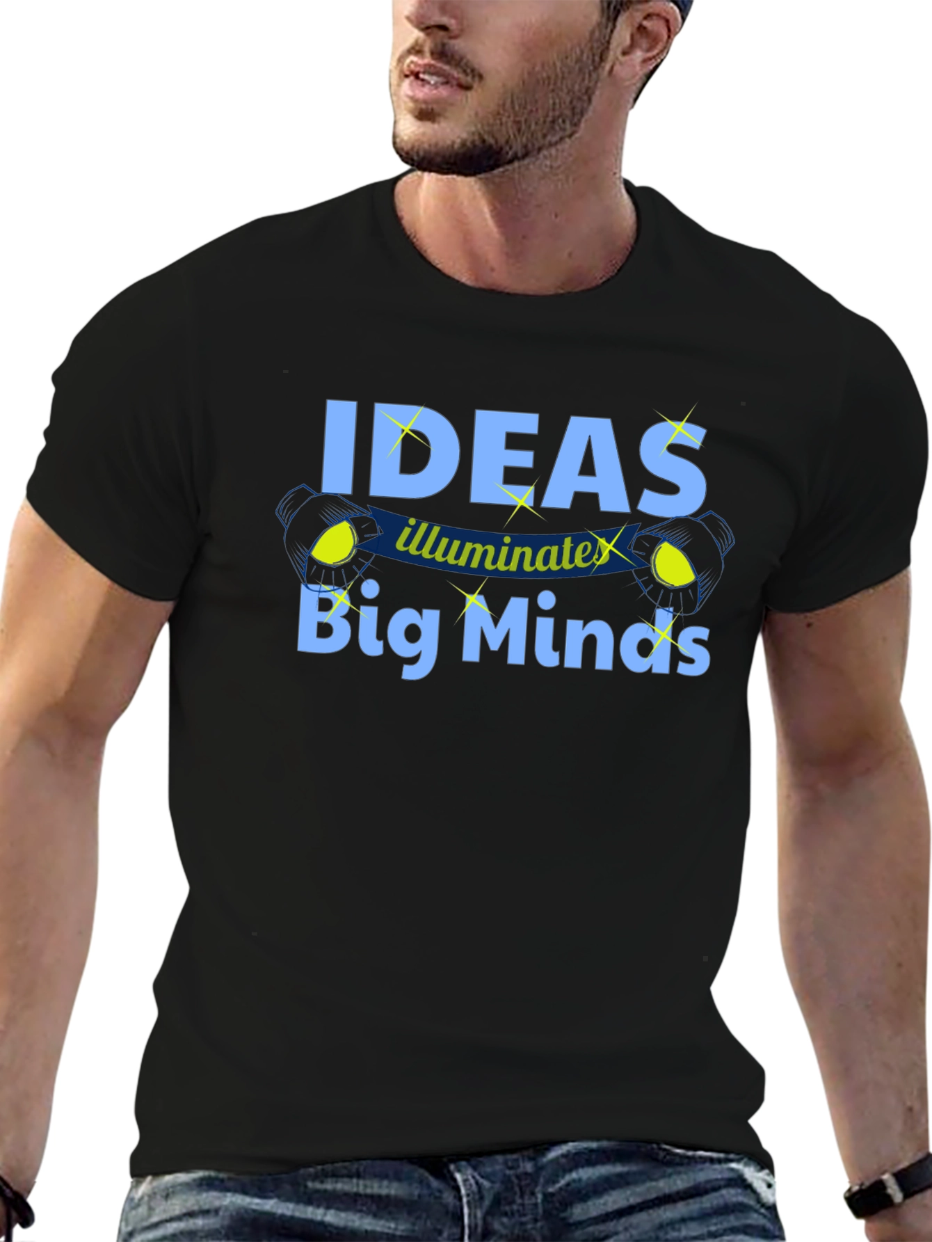 Ideas Illuminate Big Minds Graphic Tee - Black