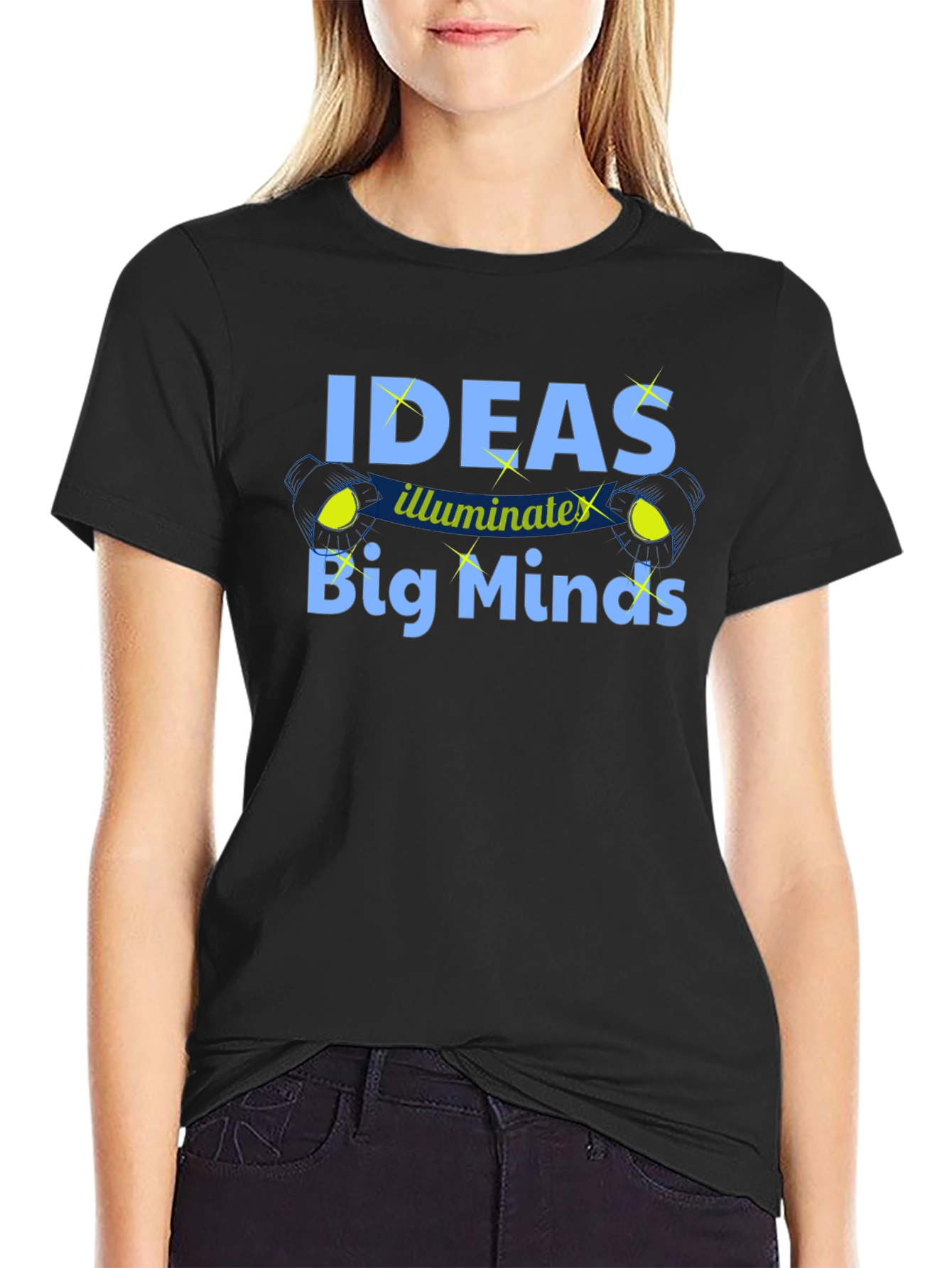 Ideas Illuminate Big Minds Graphic Tee - Black