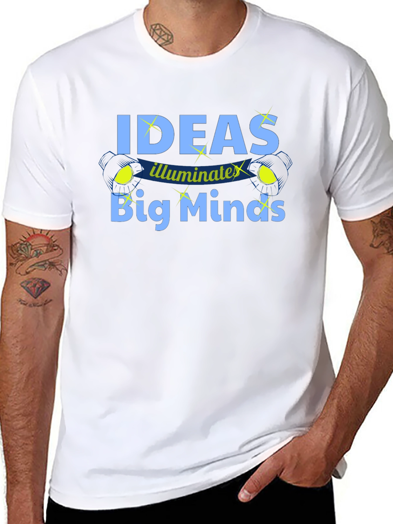 Ideas Illuminate Big Minds Graphic Tee - Black
