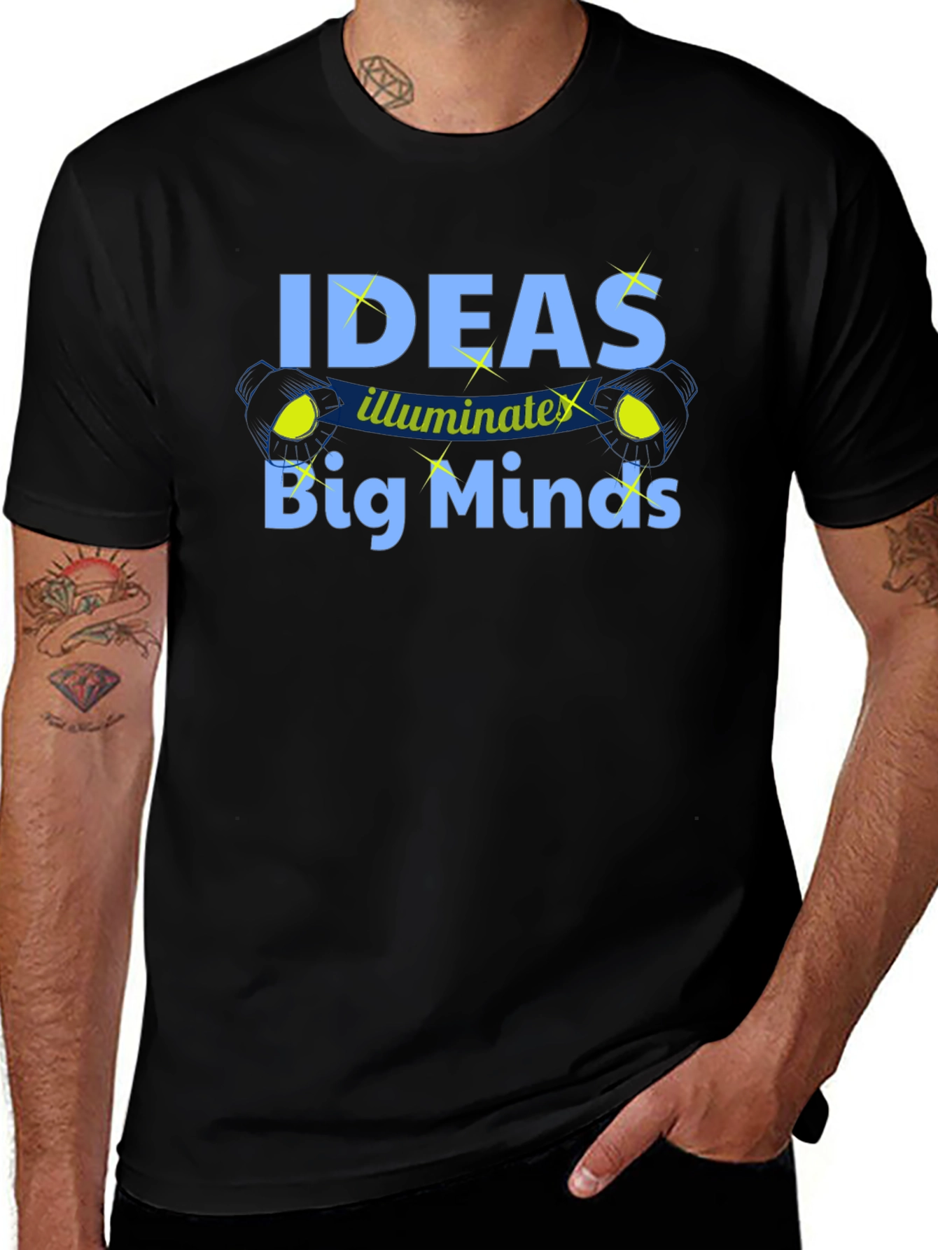 Ideas Illuminate Big Minds Graphic Tee - Black