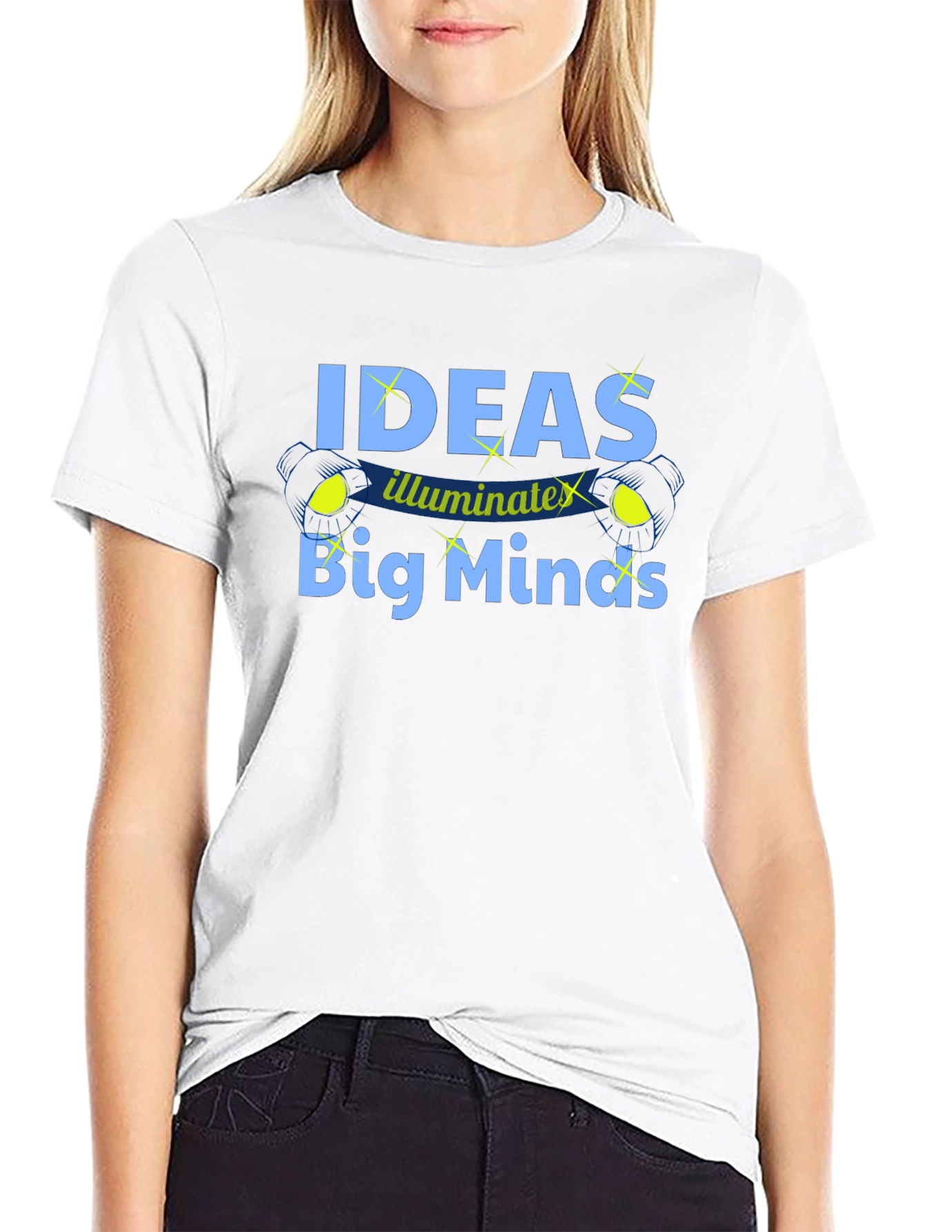 Ideas Illuminate Big Minds Graphic Tee - Black