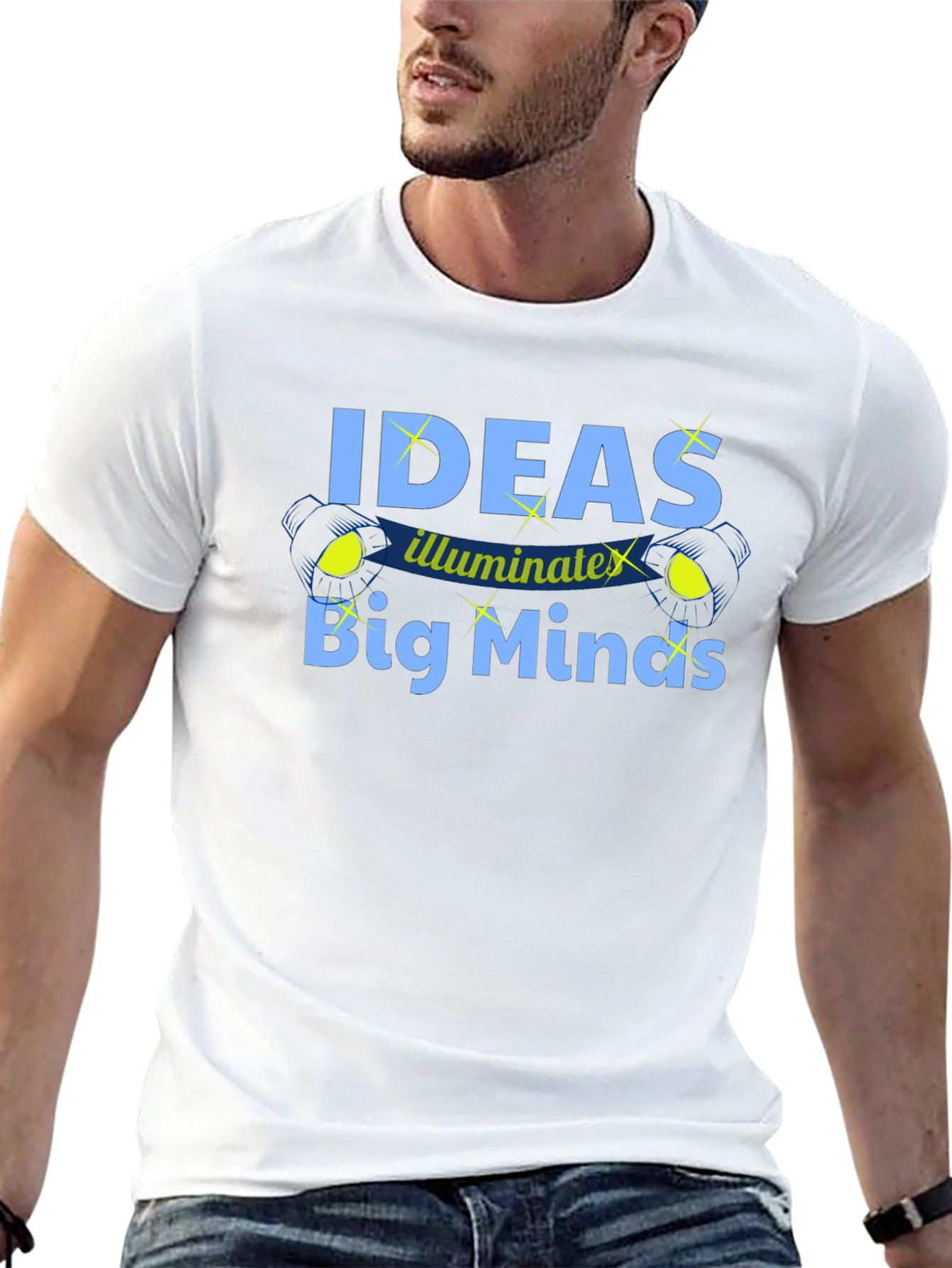 Ideas Illuminate Big Minds Graphic Tee - Black