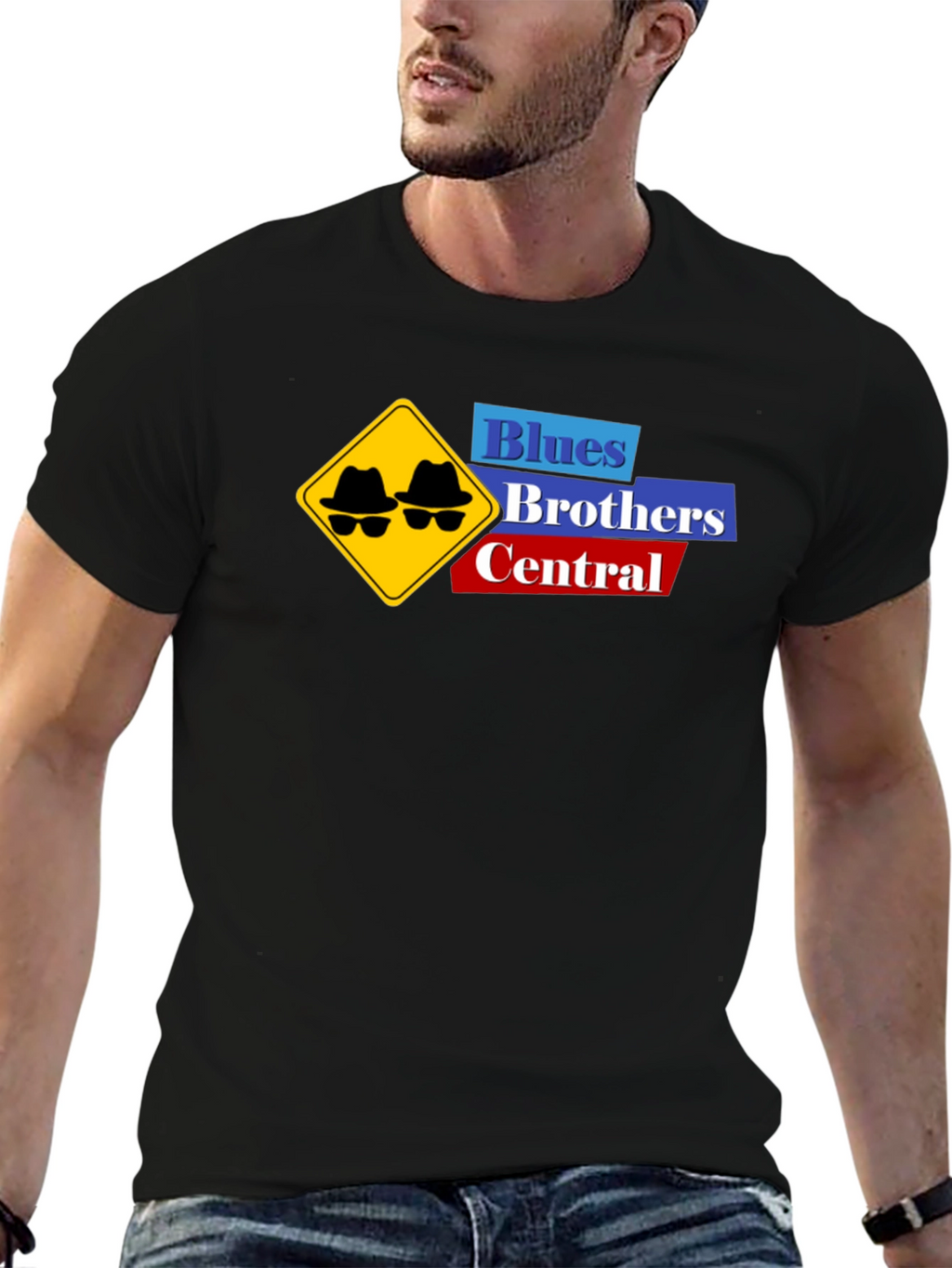 Blues Brothers Central Black T-Shirt