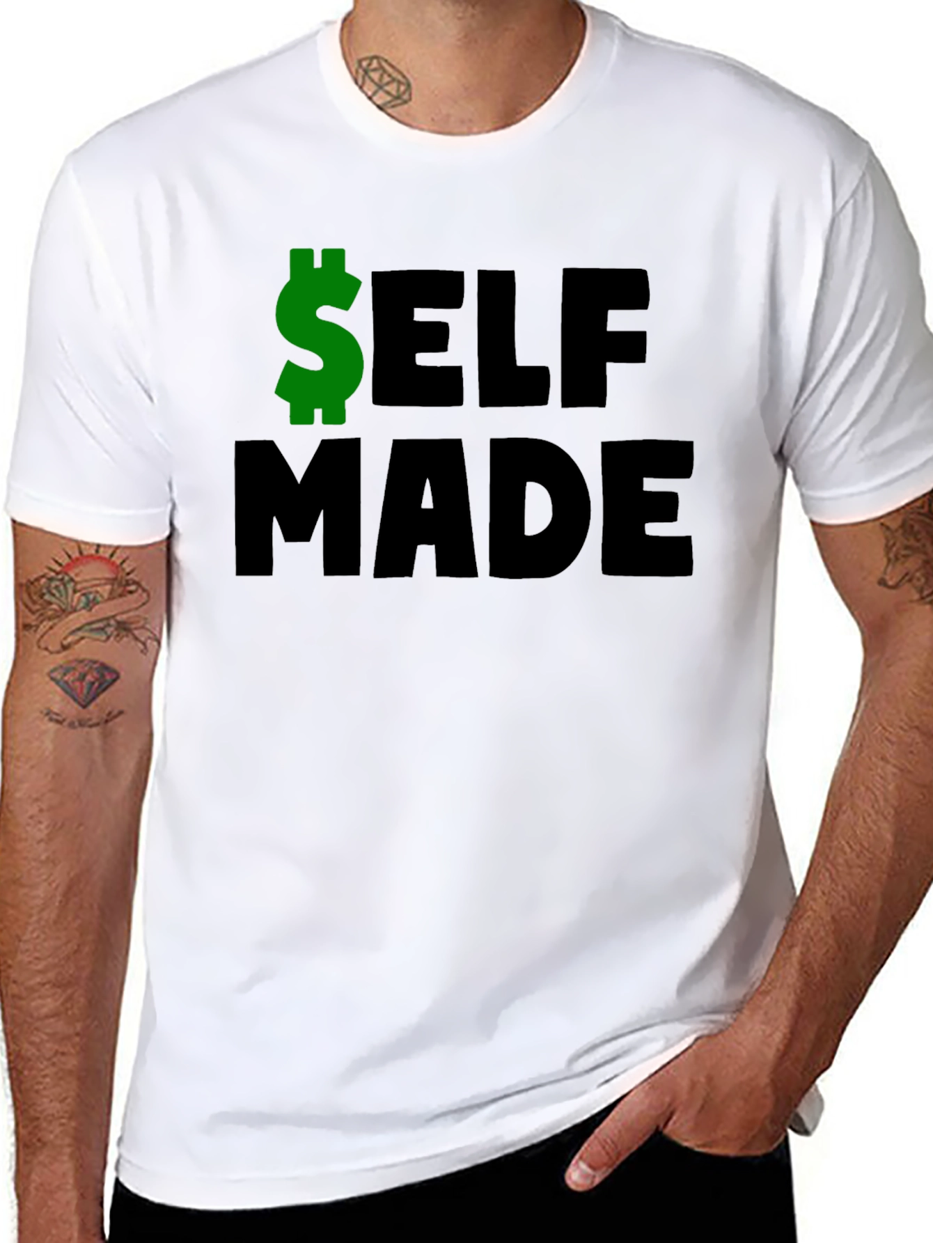 Self Made Graphic Tee - Bold Statement Shirt