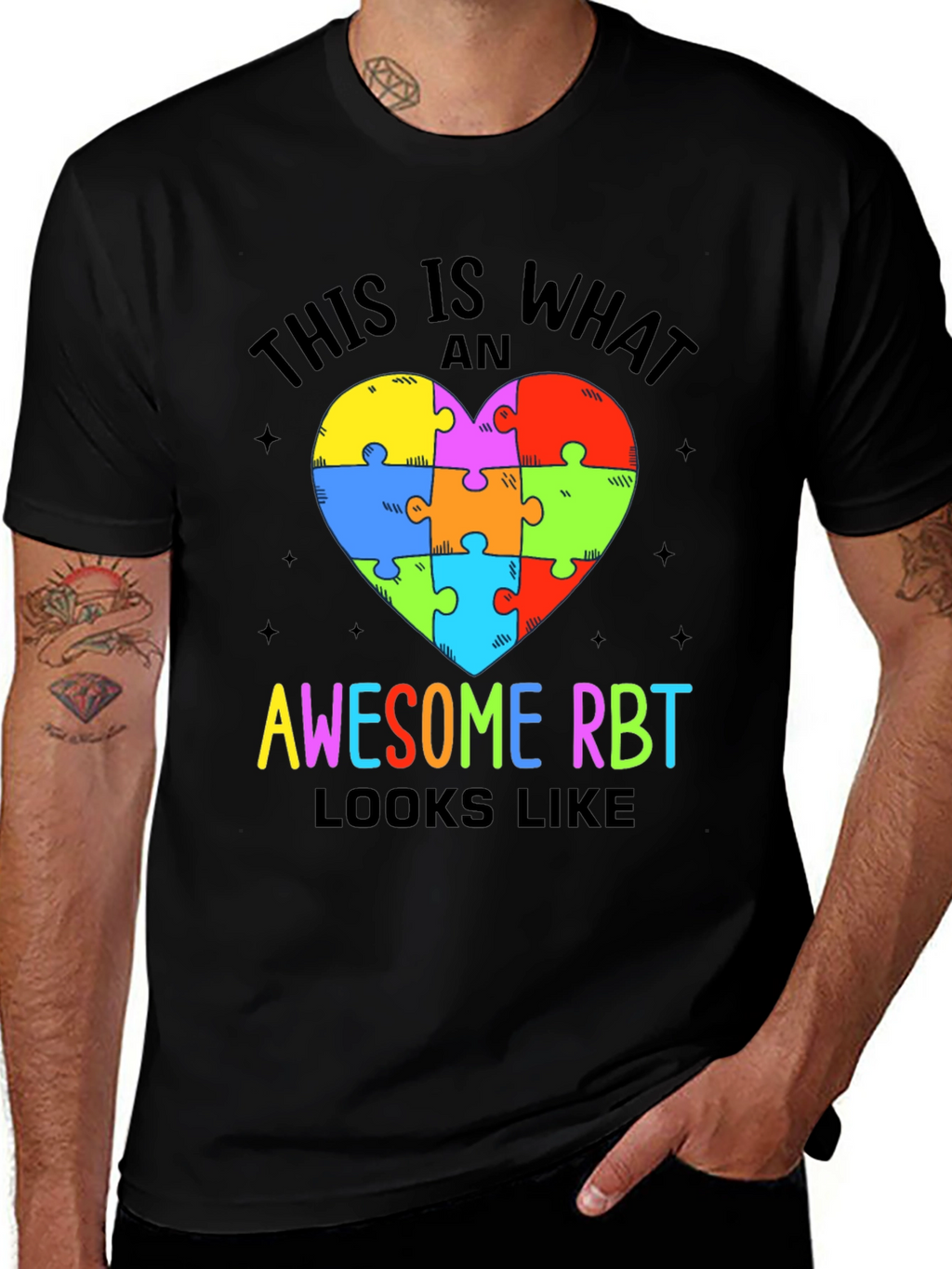 Awesome RBT Puzzle Heart T-Shirt